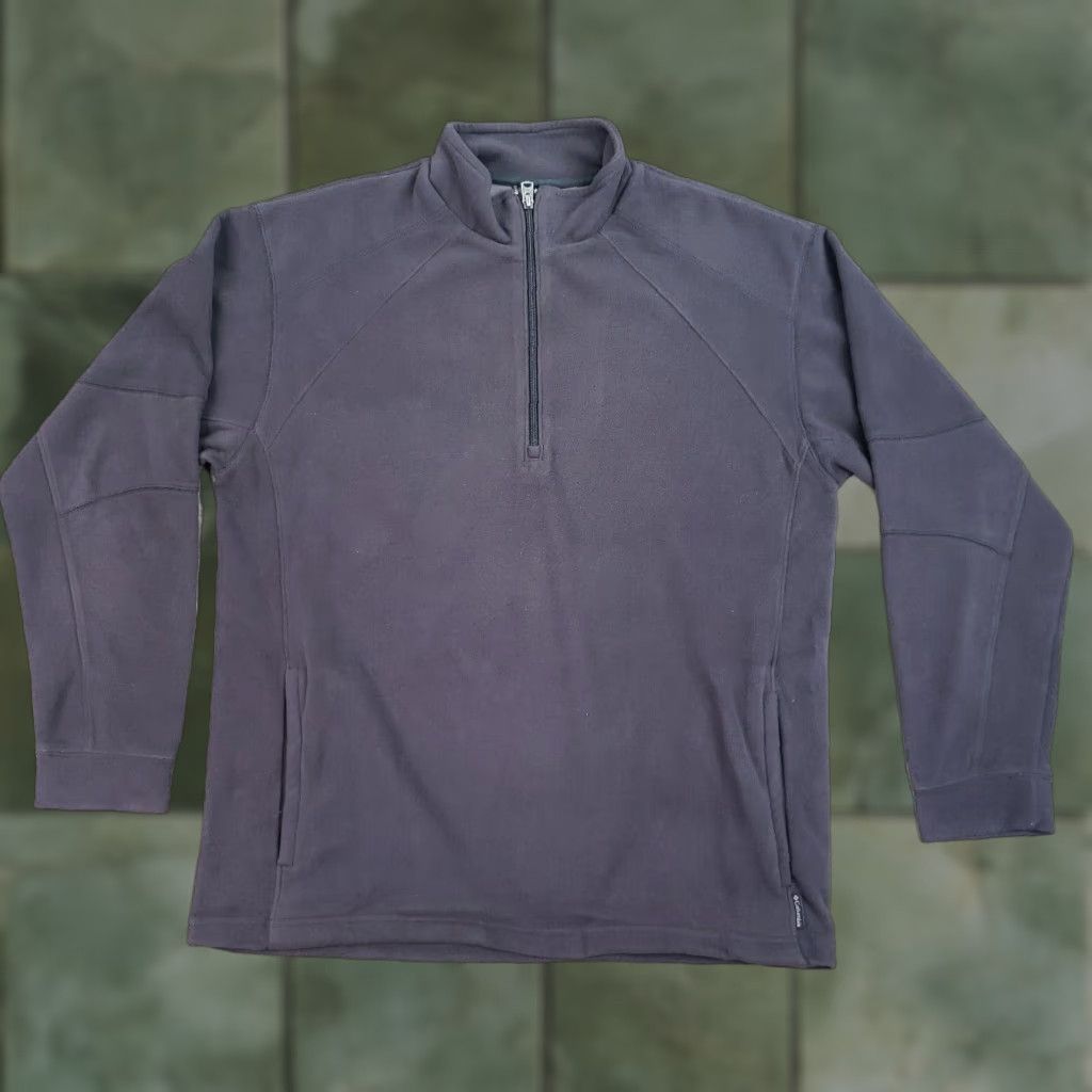 Vintage Columbia Fleece Sweatshirt Mens Large Black Mock Neck 1/4 Zip Pullover Vertex Size US L / EU 52-54 / 3 - 1 Thumbnail