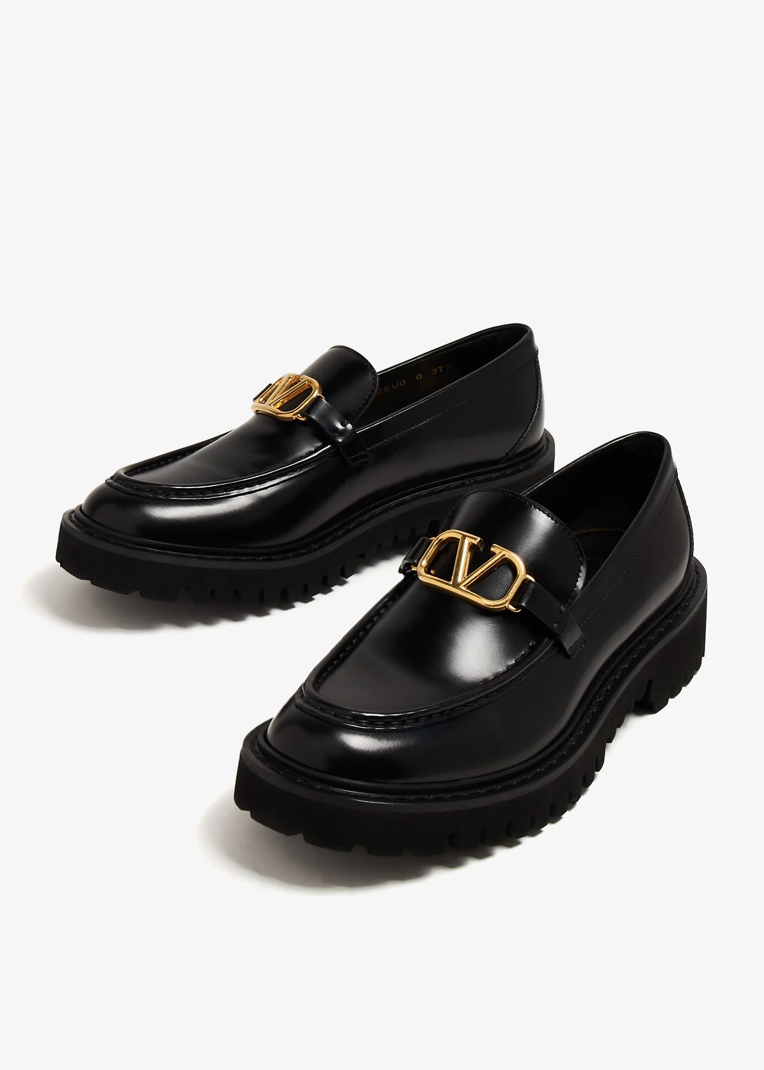 Valentino o1s22i1n0924 Glossy Leather Vlogo Signature Loafers Size US 10 / IT 40 - 4 Thumbnail