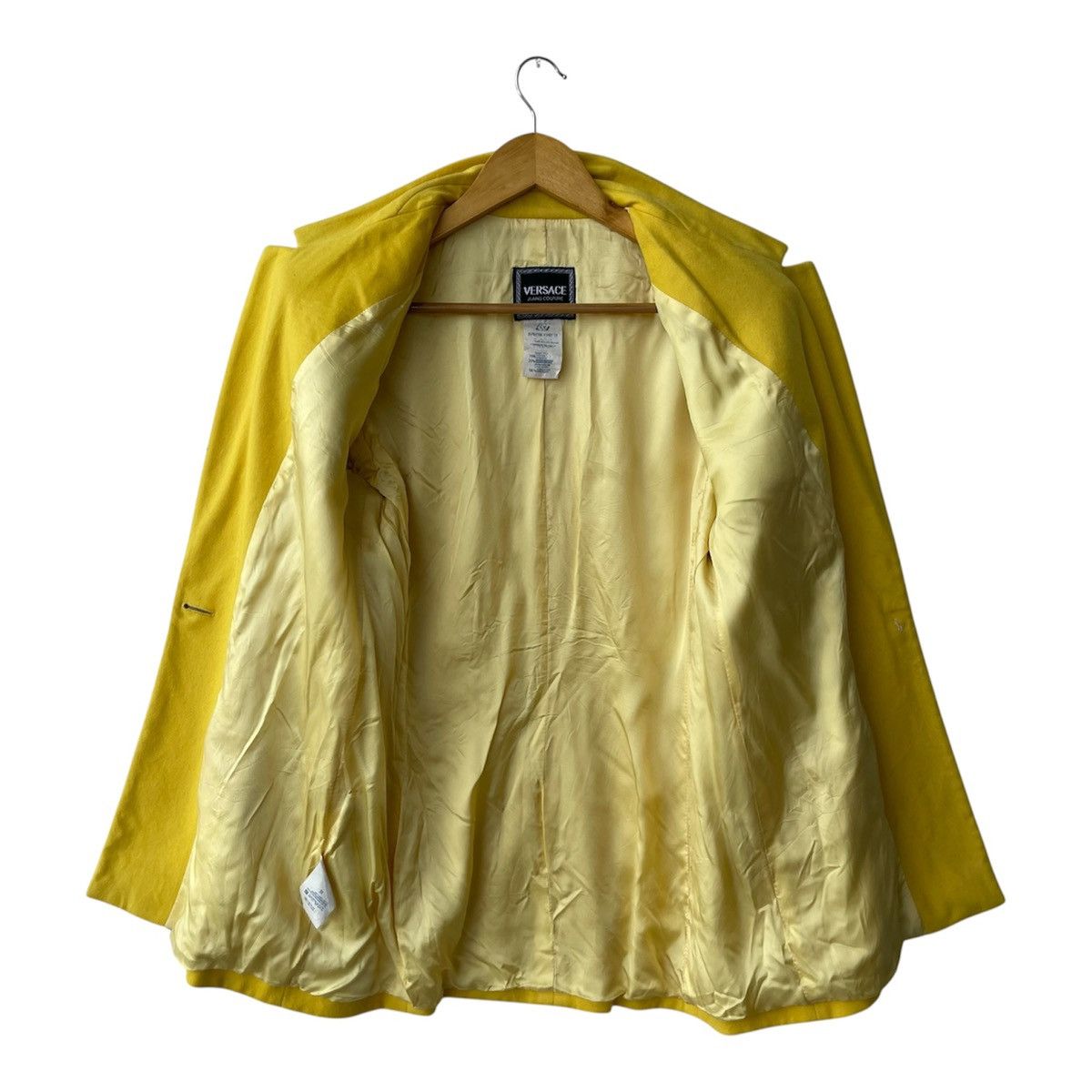 Versace Vintage Versace Jeans Couture Wool Cashmere Jacket Yellow Size M / US 6-8 / IT 42-44 - 3 Thumbnail