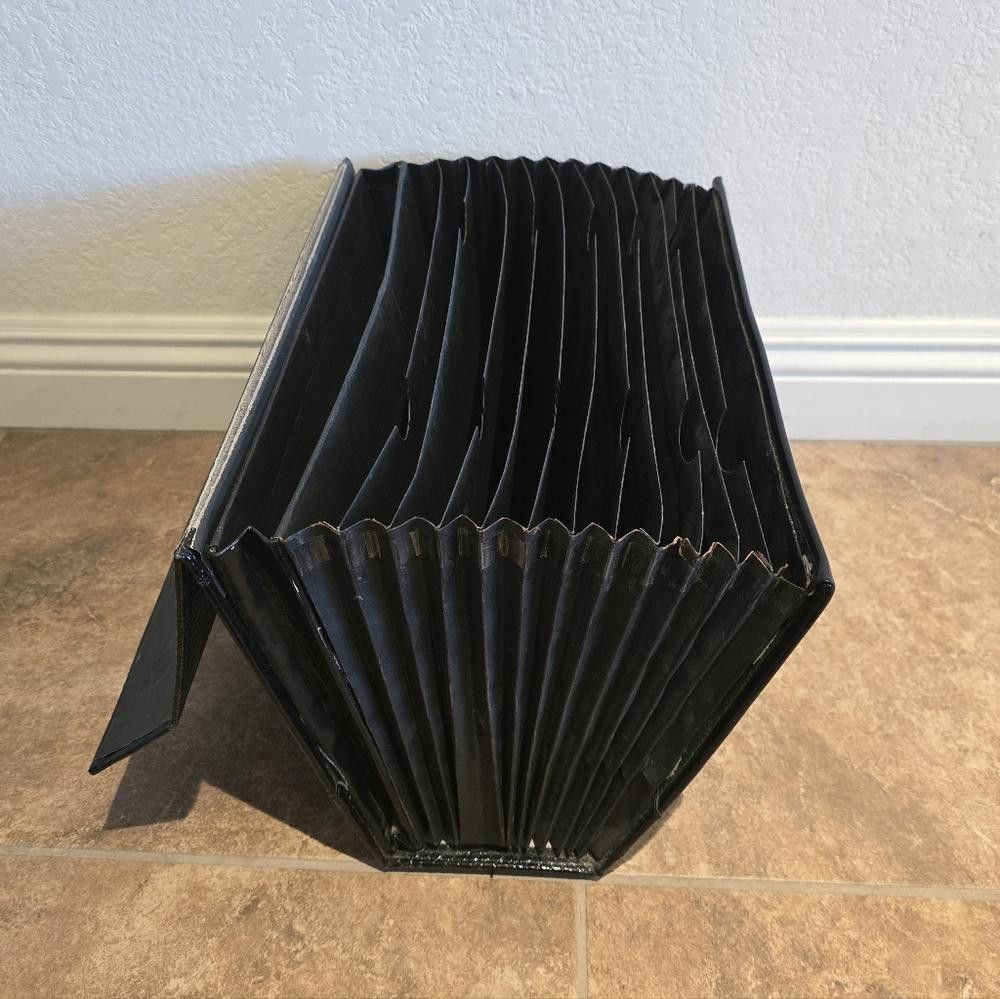Designer Black Detailed Document File Box Tote Size ONE SIZE - 3 Thumbnail