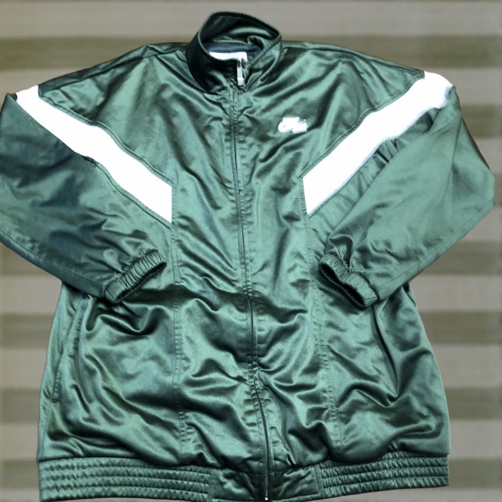 Nike Nike Air Vintage Full Zip Warm Up Jacket XL Green White Silver Tag Baggy Hip Hop Mens XL Green White Silver Tag Baggy Hip Hop Size US XL / EU 56 / 4 - 1 Thumbnail