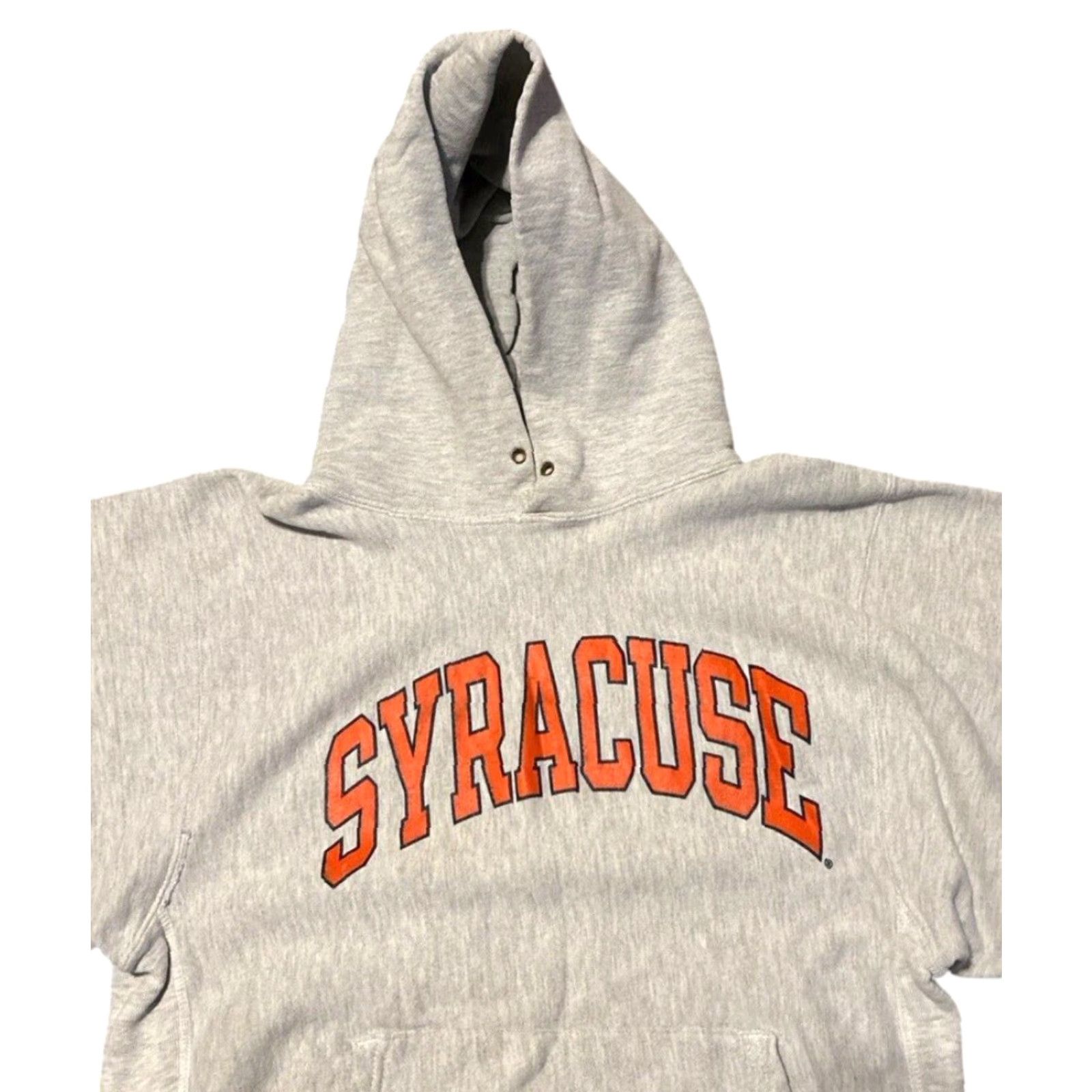 VINTAGE Champion Reverse Weave Hoodie Mens Large Gray 90s Syracuse