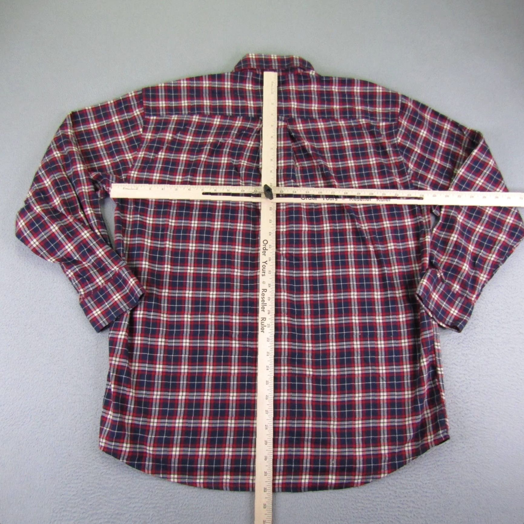 Orvis Orvis Shirt Mens Large Red White Blue Plaid Twill Button Front Fishing Caping Size US L / EU 52-54 / 3 - 4 Thumbnail