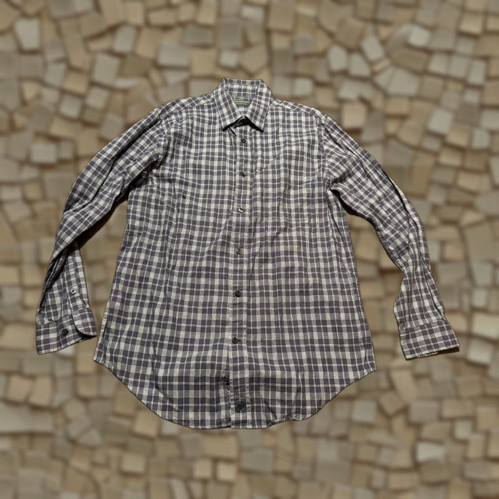Vintage John Bartlett Consensus Shirt Men's Medium Gray White Long Sleeve Button Up Size US M / EU 48-50 / 2 - 1 Thumbnail