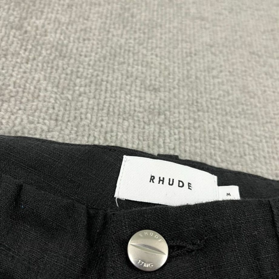 Polo Ralph Lauren VINTAGE Polo Ralph Lauren Mens Cargo Pants Linen Straight Fit 30" Black Summer Autumn Winter Men's Size US 32 / EU 48 - 7 Thumbnail