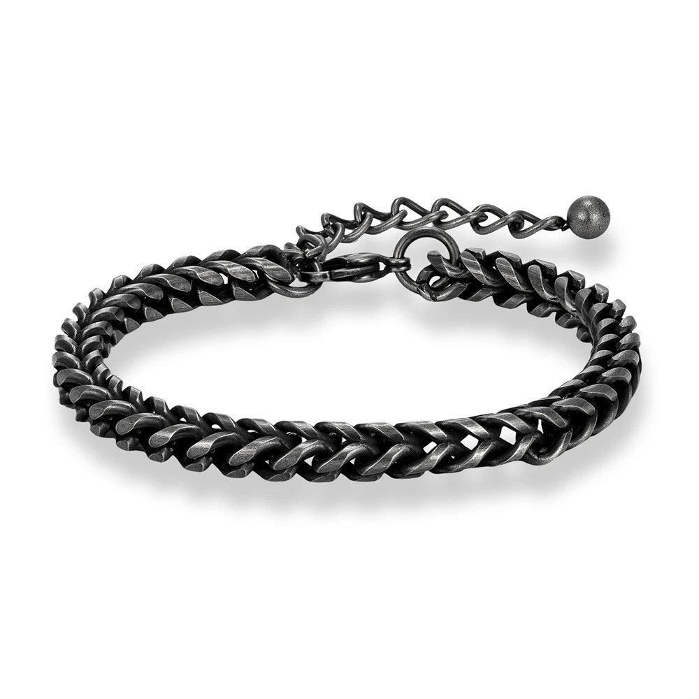 Other Vintage Oxidized Black Chain Bracelet Bangles Gift For Him Size ONE SIZE - 1 Thumbnail