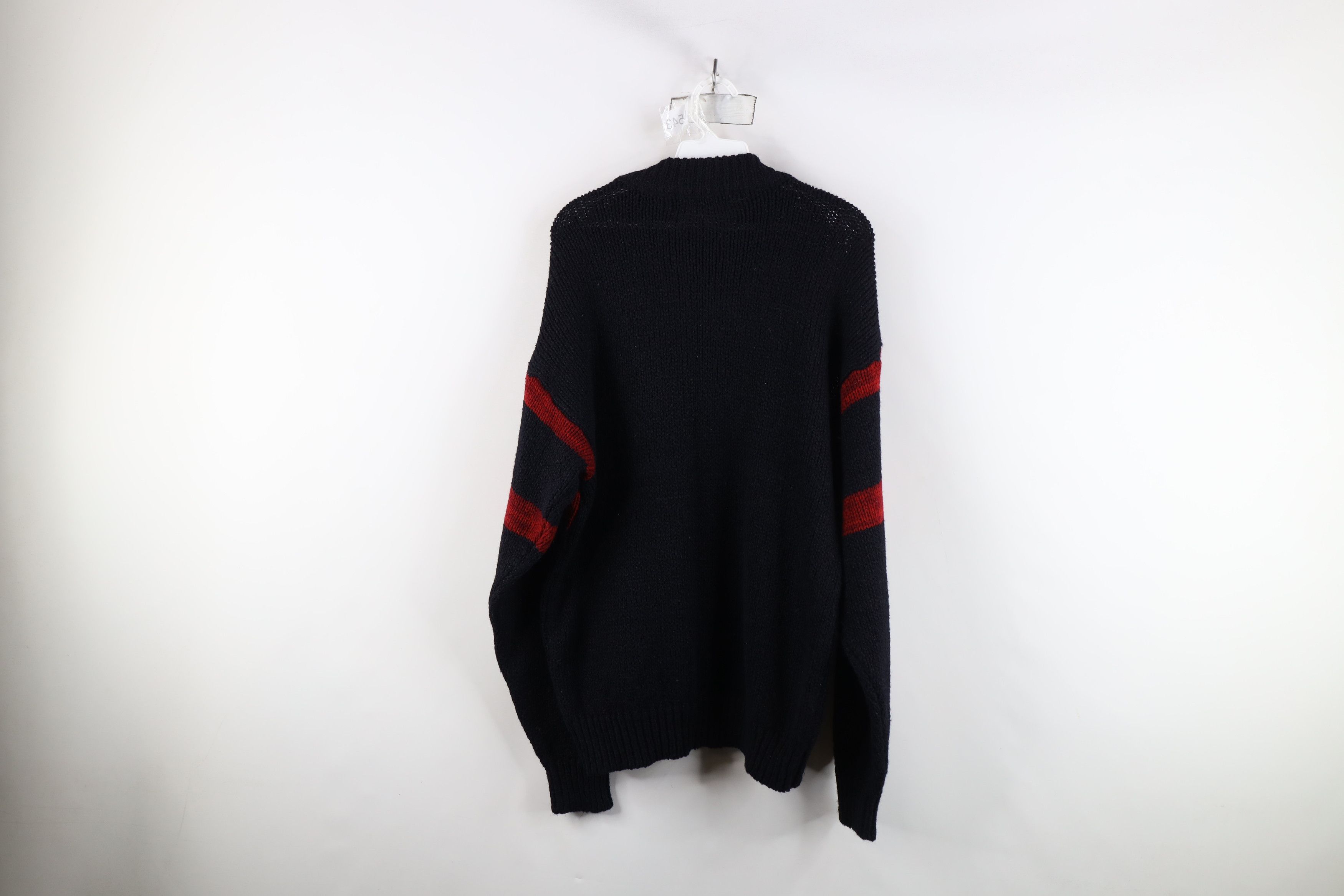 Vintage Vintage 90s Streetwear Geometric Chunky Knit Sweater USA Size L / US 10 / IT 46 - 12 Thumbnail