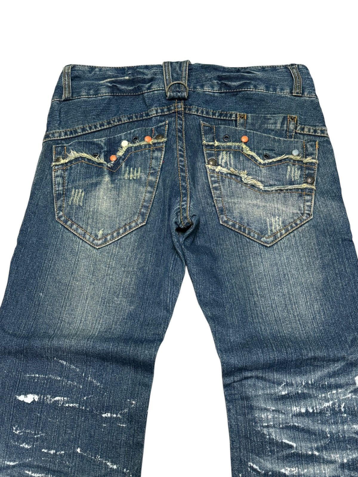 Hysteric Glamour BS RAW Distressed White Paint Splash Studded Washed De Size US 32 / EU 48 - 10 Thumbnail