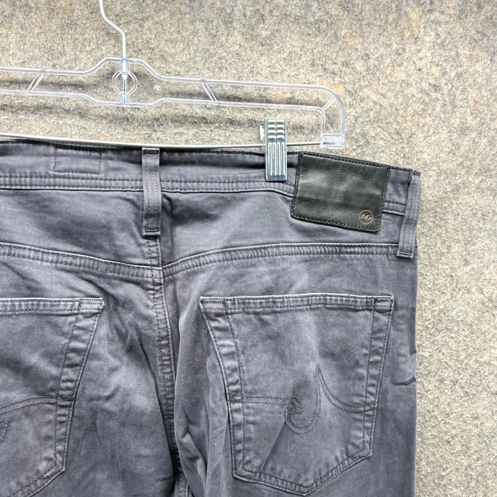 Vintage AG Adriano Goldschmied Pants Mens 34R Gray Cotton Jeans The Graduate Chino Straight 31in Inseam Regular 34 Size US 34 / EU 50 - 6 Thumbnail