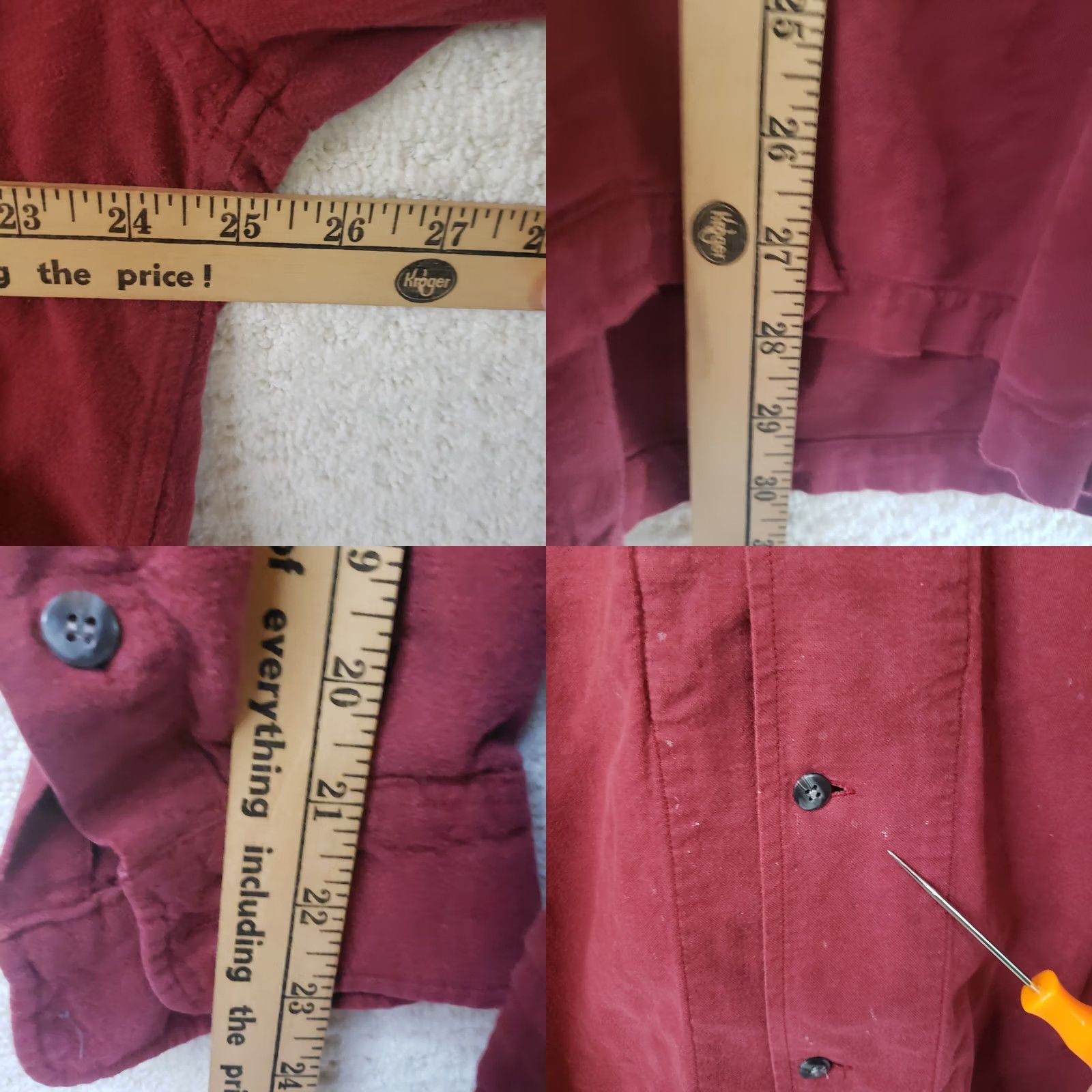 Vintage Smith & Hawken Chamois Flannel Shirt Mens L Red Button Up Outdoor Hunting Size US L / EU 52-54 / 3 - 9 Thumbnail