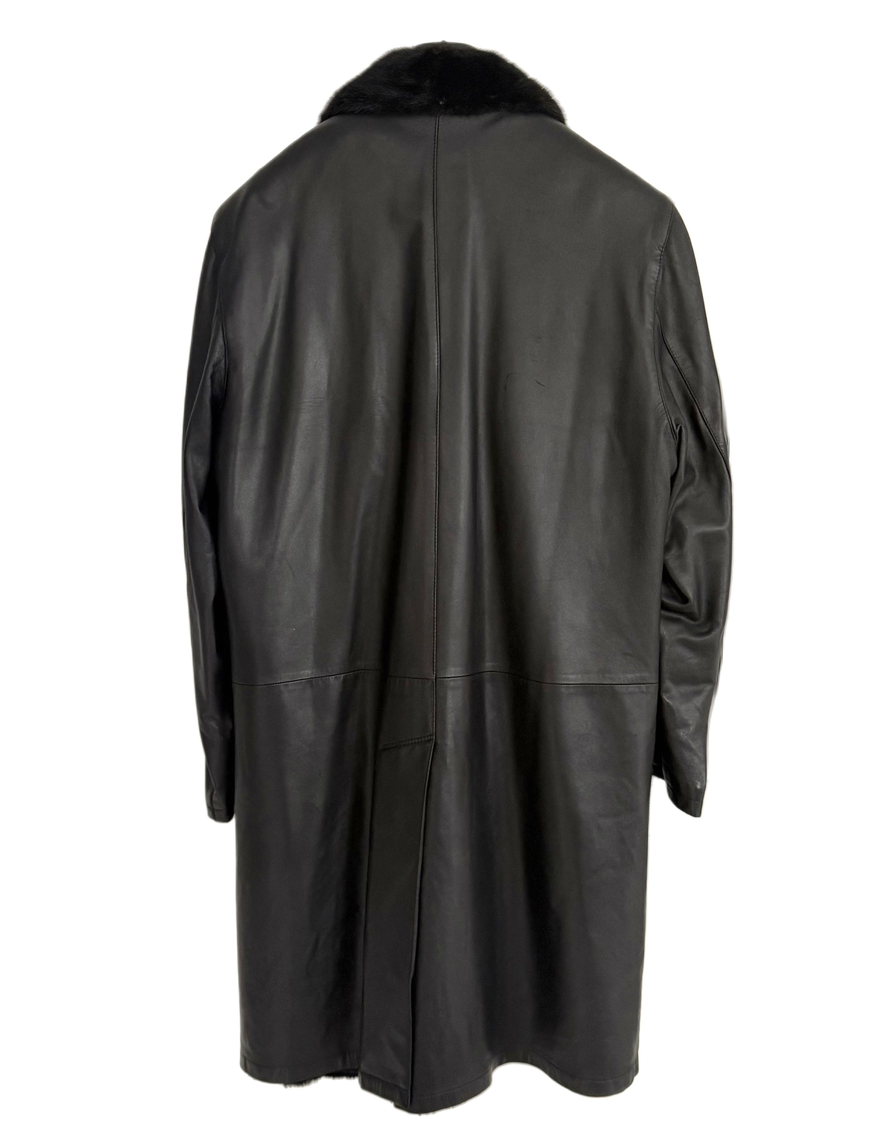 Brioni Brioni Leather Coat, Mink Collar&Full Fur Lining,Size IT 50M Size US M / EU 48-50 / 2 - 2 Thumbnail