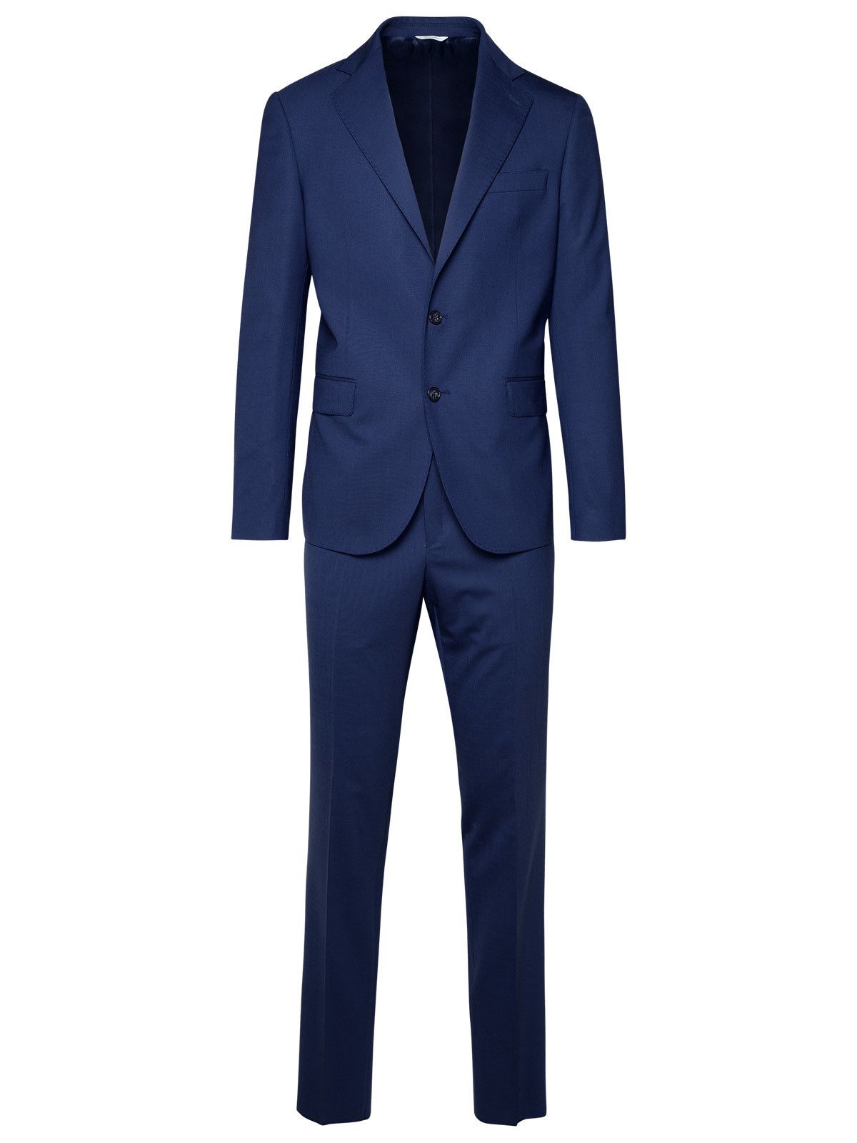 image of Brian Dales Blue Wool Blend Suit, Men's (Size Large)