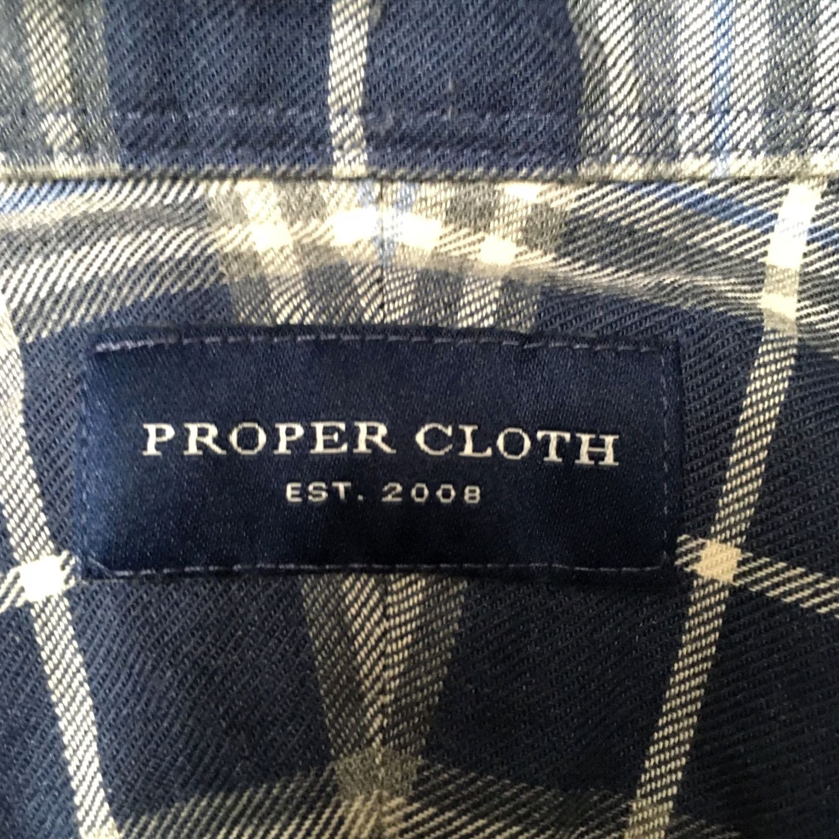 Proper Cloth Proper Cloth Shirt Mens 15.5 31/32 Blue Plaid Button-up - Vintage Size US M / EU 48-50 / 2 - 3 Thumbnail