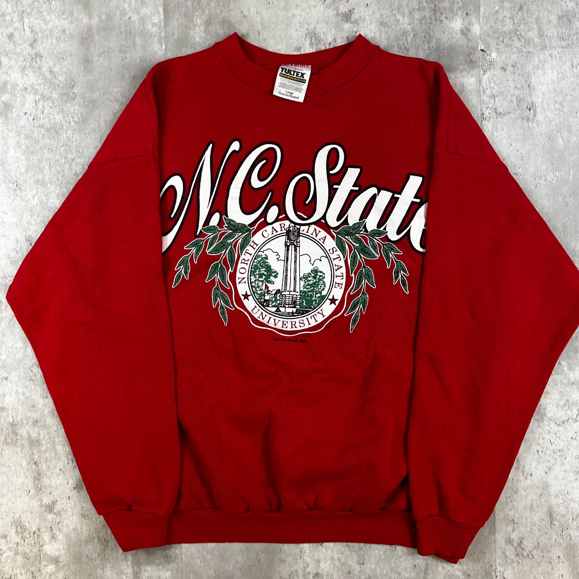 Tultex Vintage Red N.C. State Sweatshirt Tultex Maximum Sweats Larg Size US L / EU 52-54 / 3 - 1 Thumbnail
