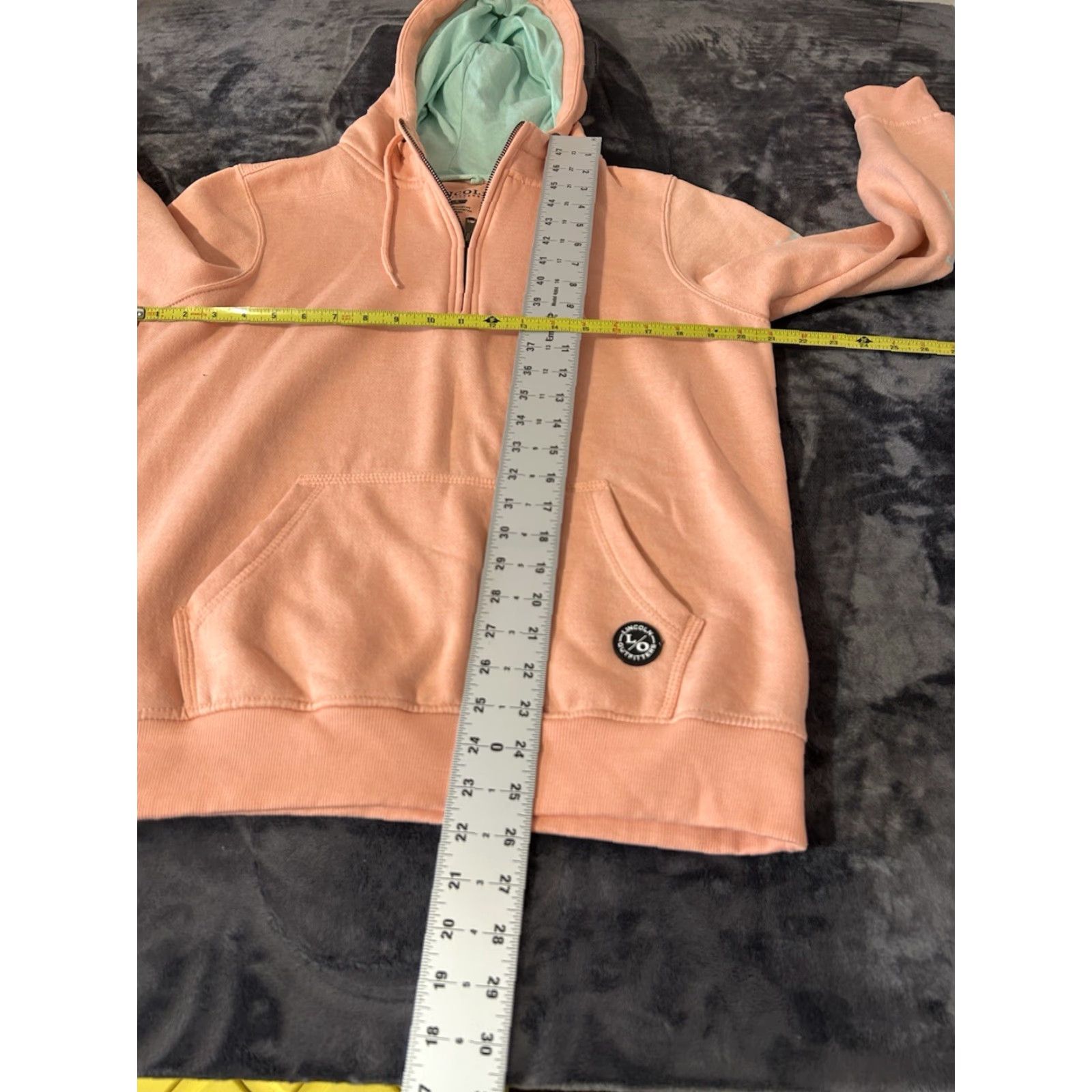 KangaROOS VINTAGE: No (omit) Lincoln Outfitters Hoodie Women S Peach 3/4 Zip Kangaroo Pocket Logo Boy? Size S / US 4 / IT 40 - 5 Thumbnail
