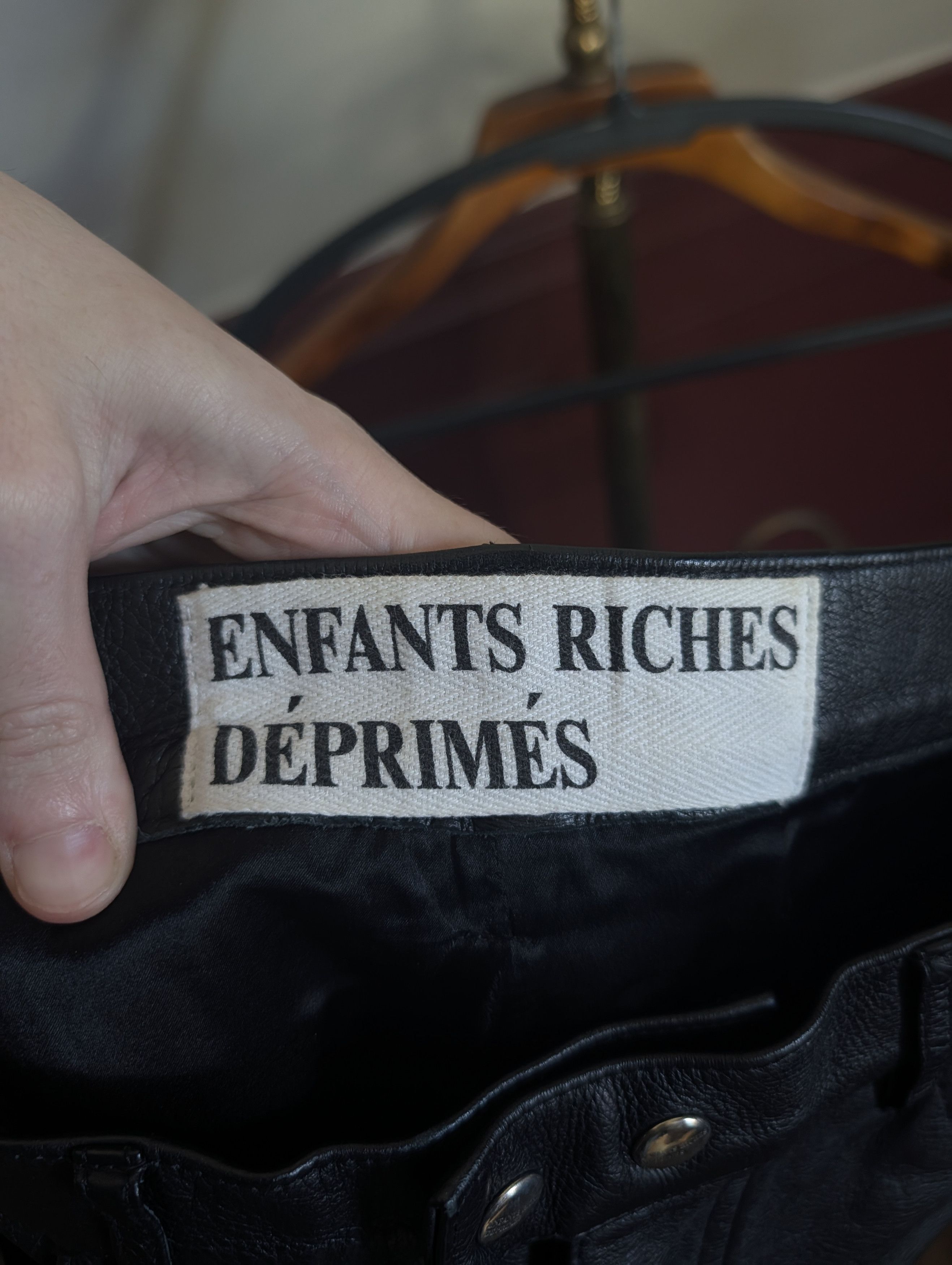 Enfants Riches Deprimes FIRST SEASON 100% leather silk lined black pants 33 Size US 33 - 9 Thumbnail