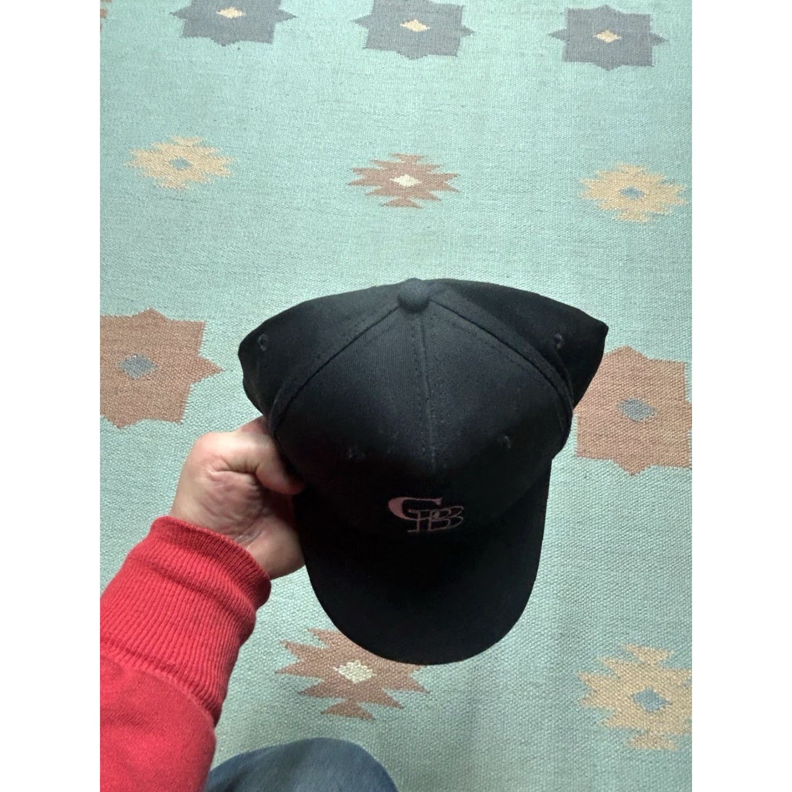 Logo 7 VINTAGE SnapBack Hat Clint Black CB Logo Country Music Adjustable Men Black Cap Hat Size ONE SIZE - 3 Thumbnail