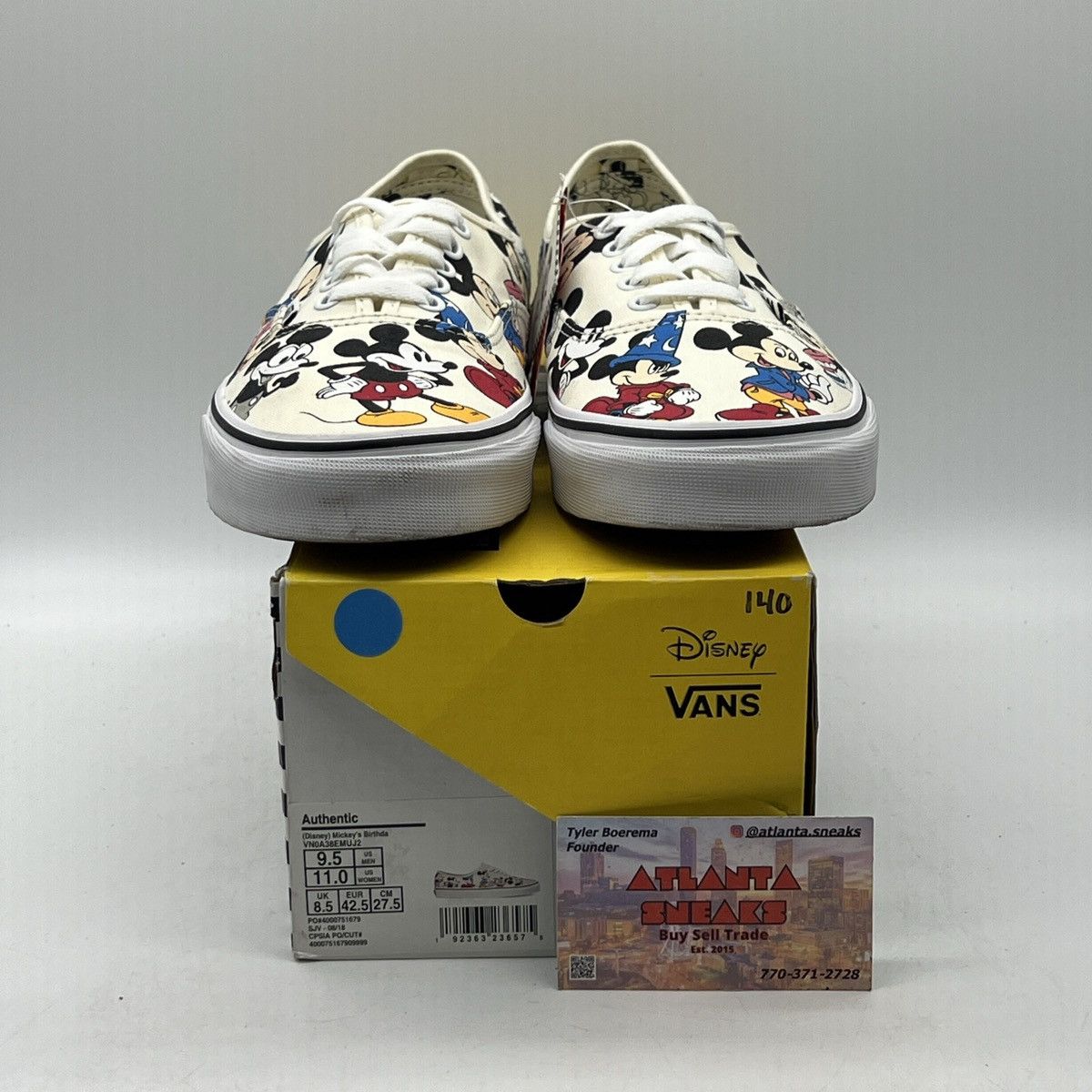 Vans authentic x disney mickey's birthday sales