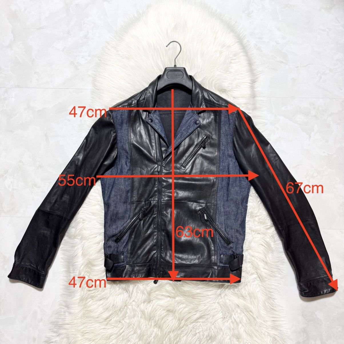 Bottega Veneta Bottega Veneta denim leather jacket size 50 black blue Size US M / EU 48-50 / 2 - 4 Thumbnail