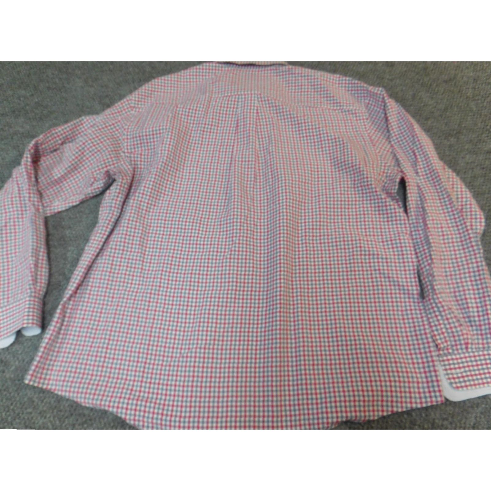 Jos. A. Bank Jos A Bank Mens Shirt XL Red Plaid Button-Up Collared Long Sleeve Button-Down Manchets Size US XL / EU 56 / 4 - 6 Thumbnail