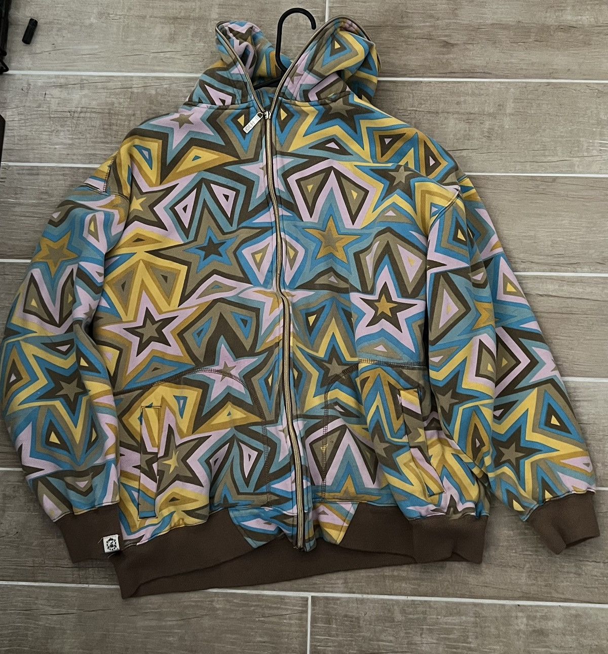 Japanese Brand Vintage Y2K CLH Stars AOP Full Zip Up Hoodie | Grailed