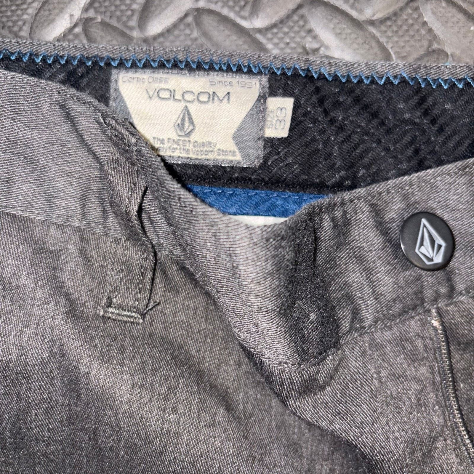 Volcom Volcom Corpo Class Pants Gray Original Flat Front 33 Size US 33 - 2 Thumbnail