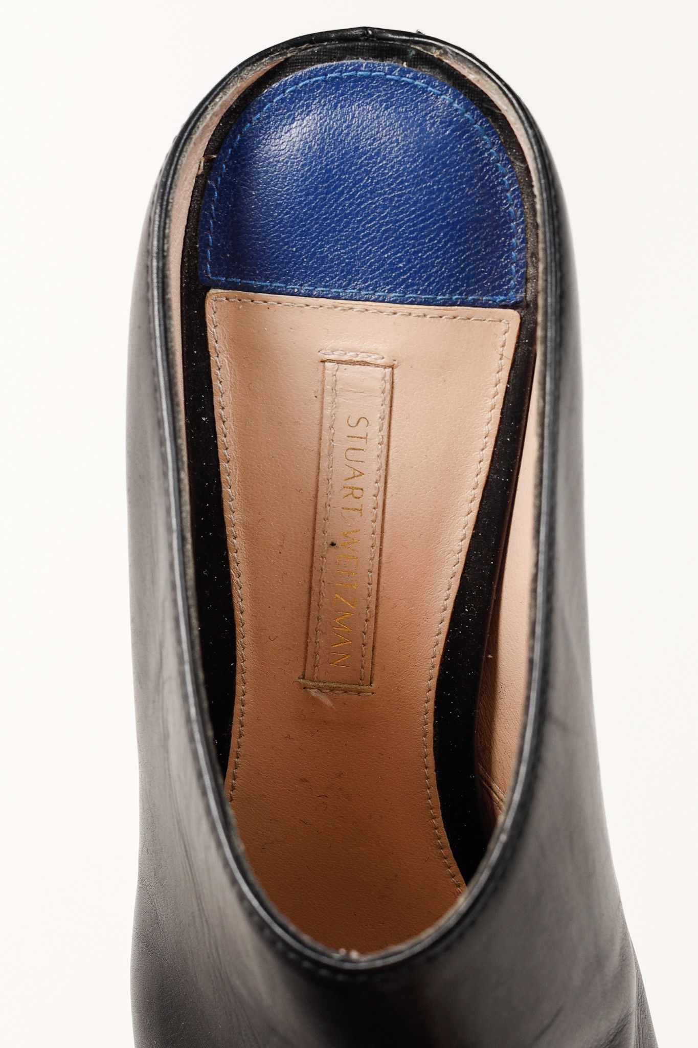 Stuart Weitzman Stuart Weitzman Mira Nero Leather Pointed-Toe Mules Size US 7.5 / IT 37.5 - 8 Thumbnail
