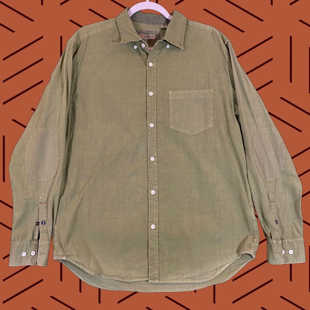Vintage 32 Bar Blues Shirt Mens Medium Green Button Down Outdoors L/S Casual Dress Size US M / EU 48-50 / 2 - 1 Thumbnail