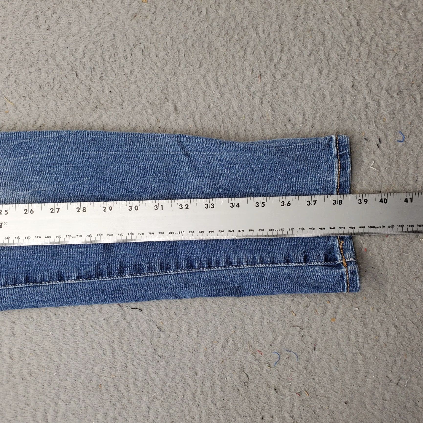 Vintage Aéropostale Jeans Women Size 12 Blue Denim Cotton 5-Pocket Stretch Skinny Size 34" / US 12 / IT 48 - 3 Thumbnail