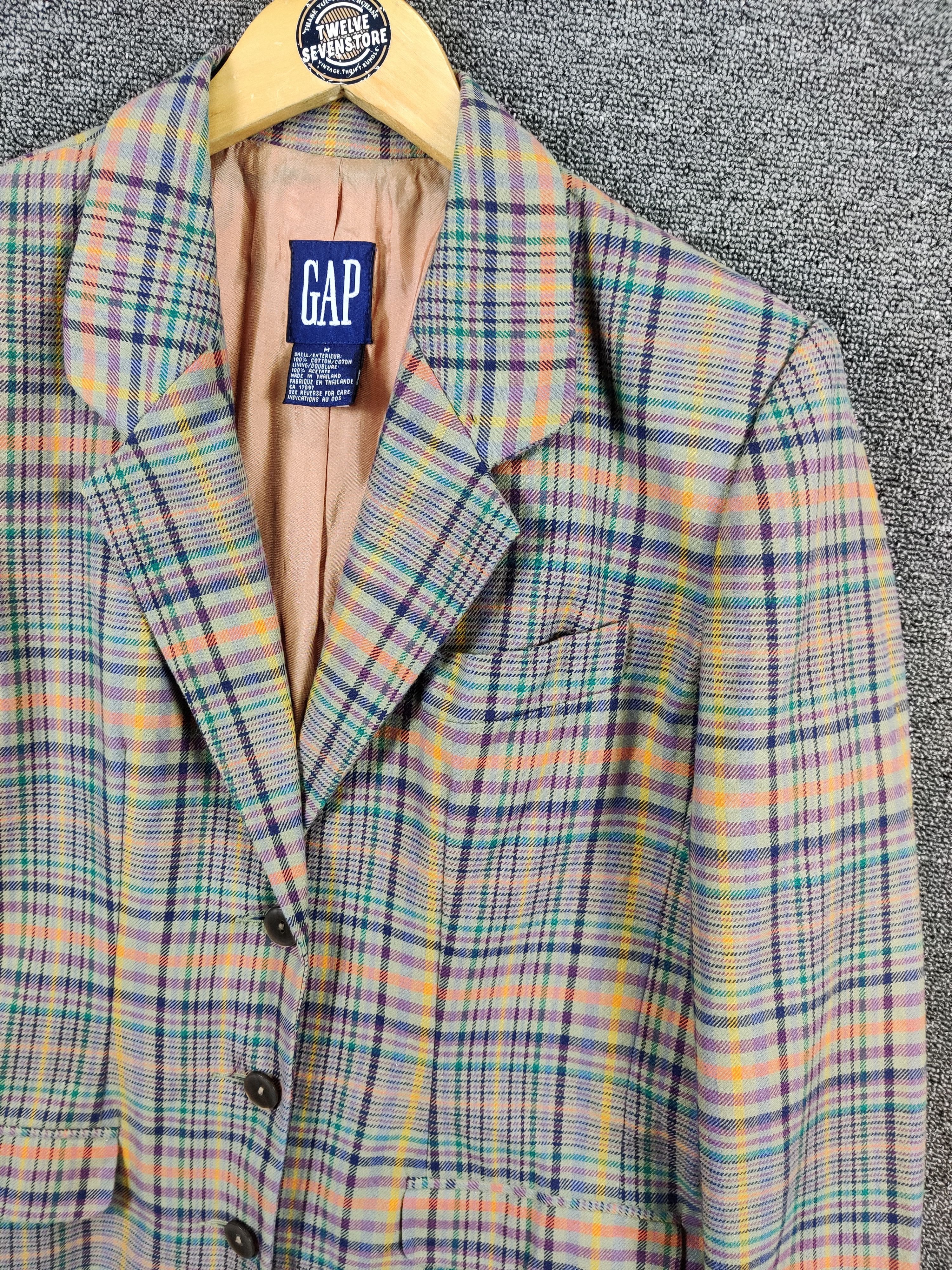 Gap Vintage Gap Checkered Single Breasted Balzer Coat Size US M / EU 48-50 / 2 - 5 Thumbnail