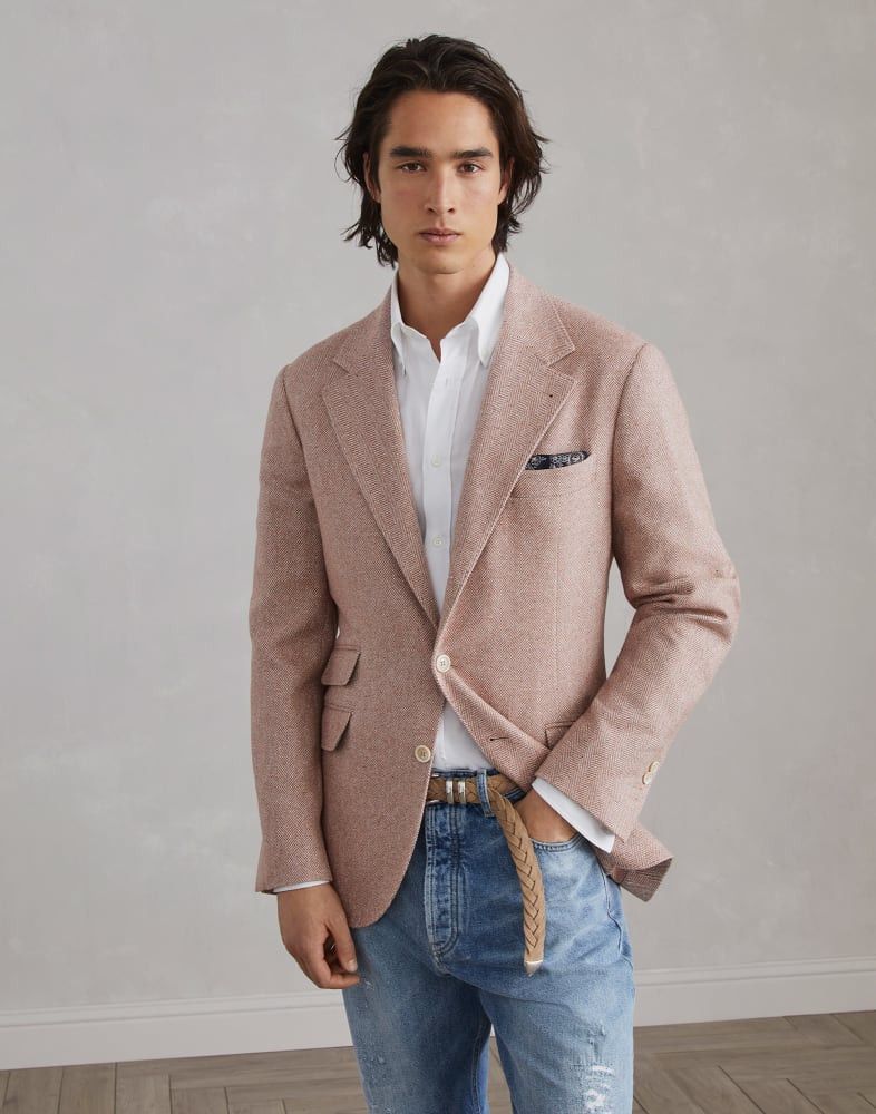 Brunello Cucinelli o1w1db10825 Suit-Type Jacket in Orange Size US S / EU 44-46 / 1 - 1 Thumbnail
