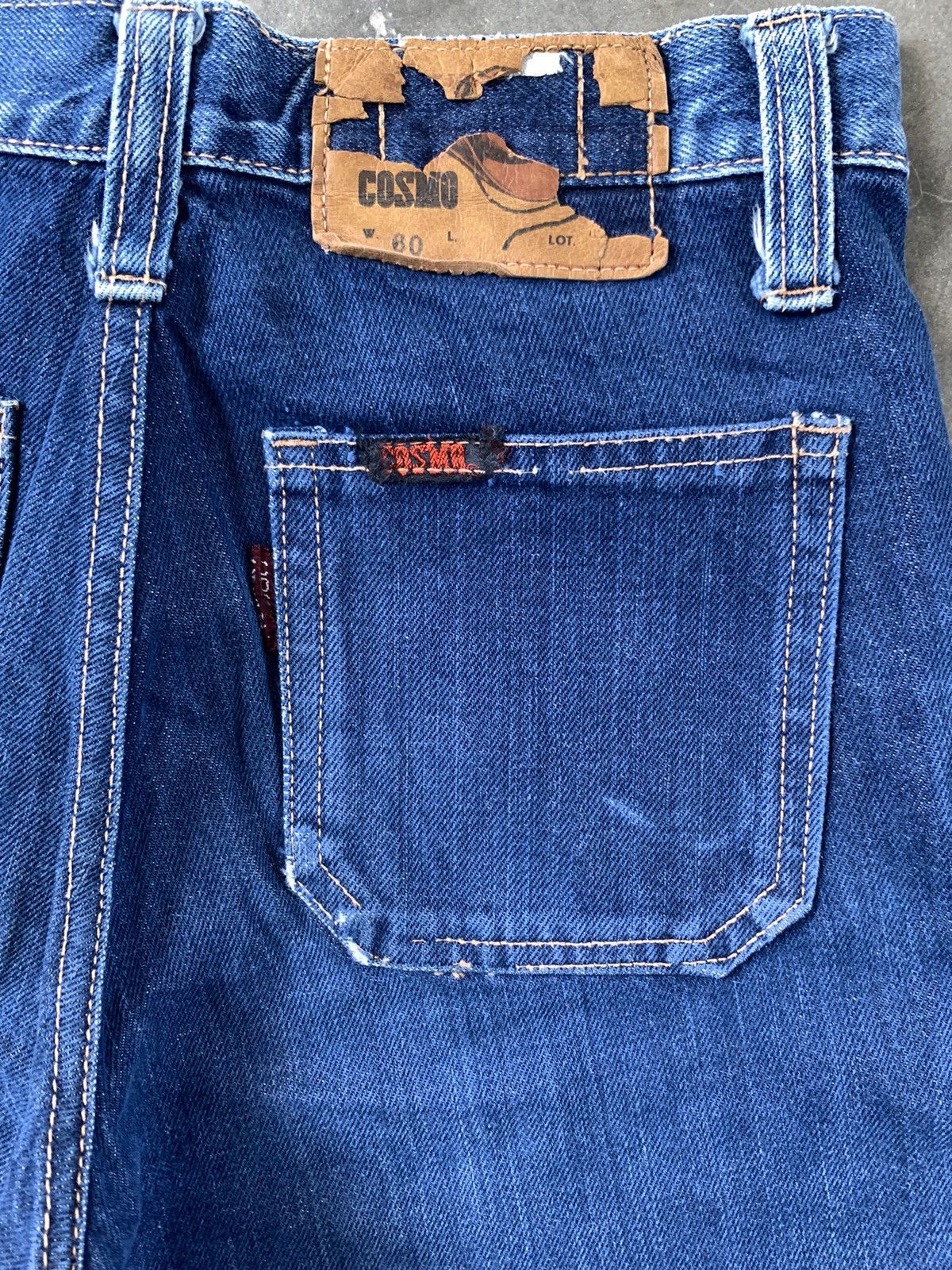 If Six Was Nine Super Flare Jeans Vintage 70's Cosmo USA Jeans Paddy Button Size US 26 / EU 42 - 15 Thumbnail