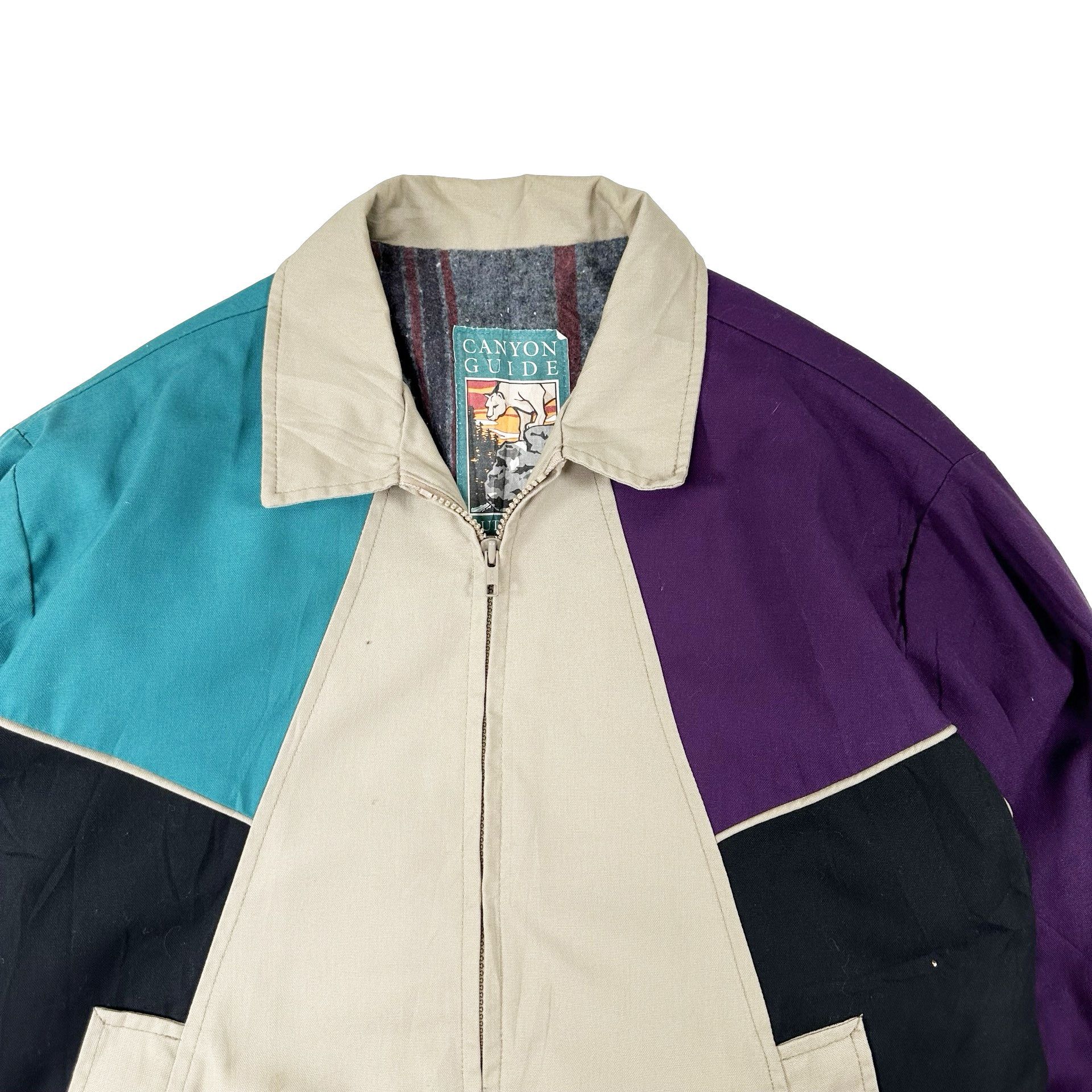 Vintage Vintage 90s Aztec Style Lined Zip Up Jacket Size US L / EU 52-54 / 3 - 2 Thumbnail
