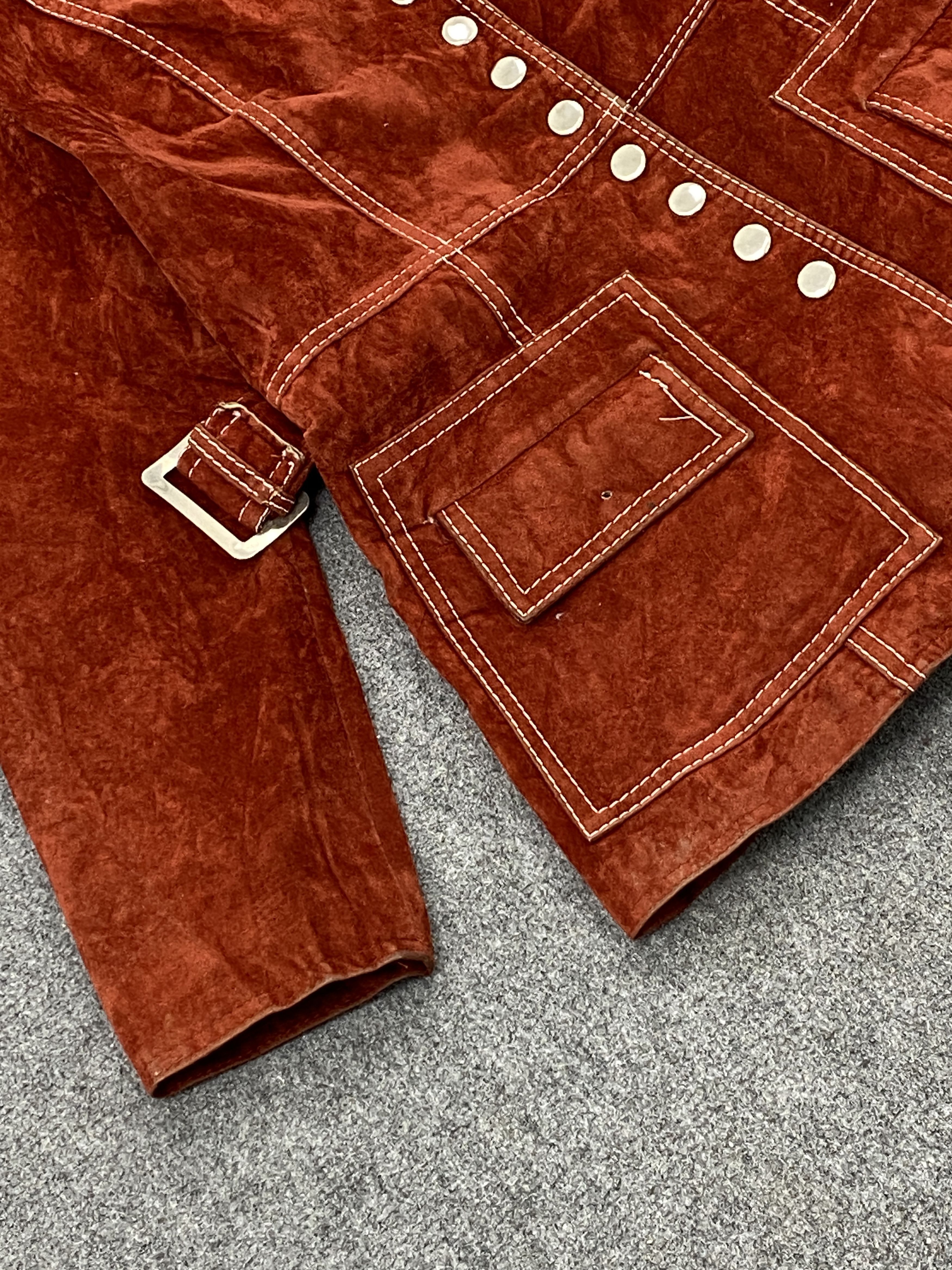 Vintage Vintage Suede Boho Hippie Festival Women Coat MJ0084Z Size XL / US 12-14 / IT 48-50 - 9 Thumbnail