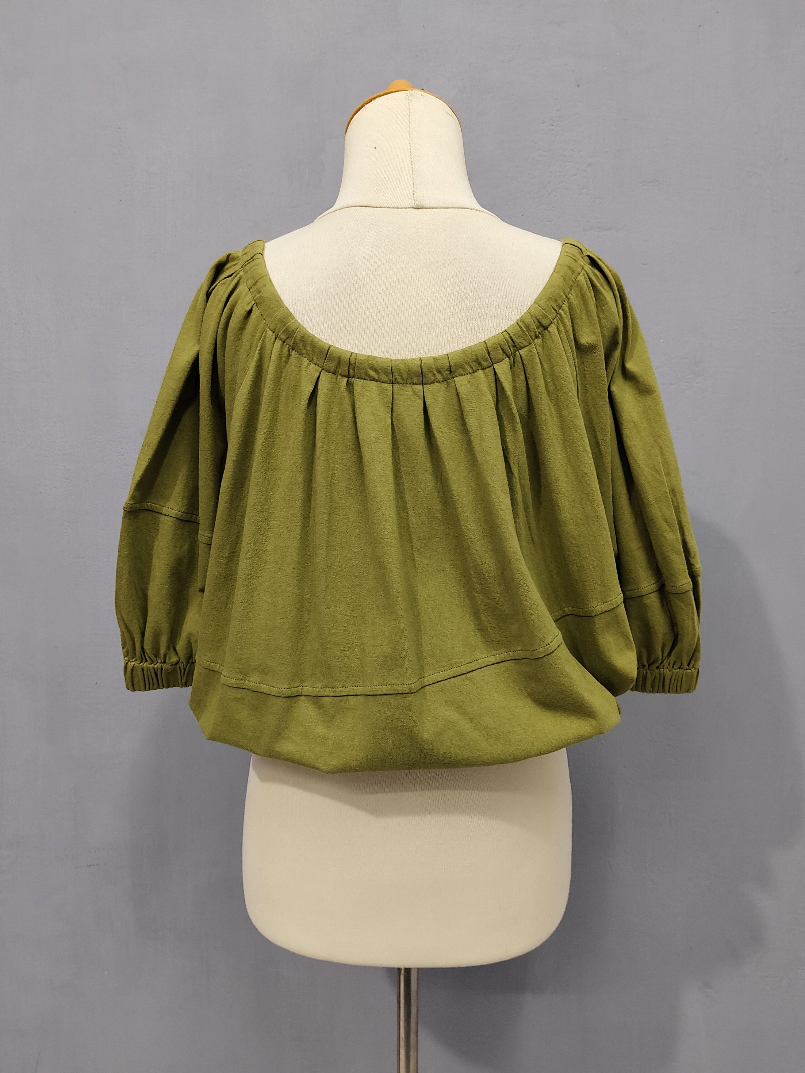 Marni 💥 Marni Drawstring Peasant Balloon Cropped Blouses Size M / US 6-8 / IT 42-44 - 4 Thumbnail