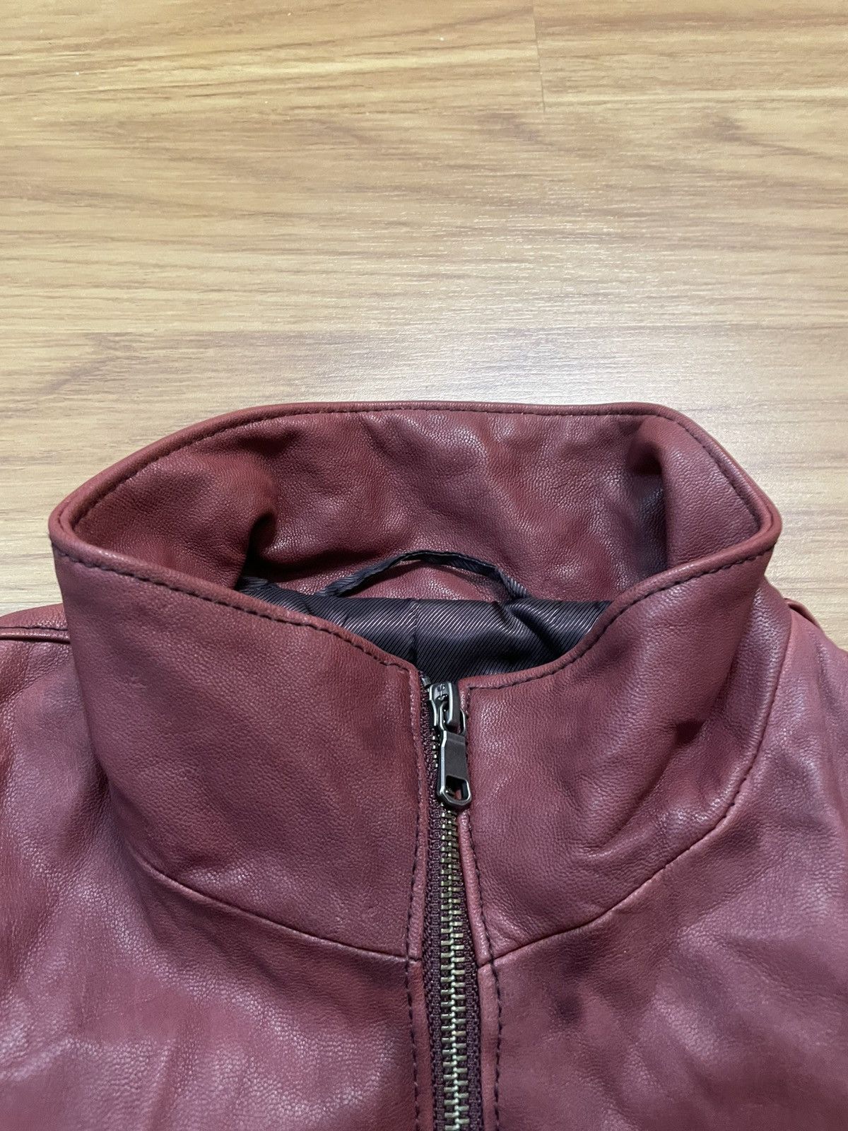 Tete Homme Tete Homme Japan Minimal Biker Leather Jacket (Goat Skin) Size US M / EU 48-50 / 2 - 12 Thumbnail