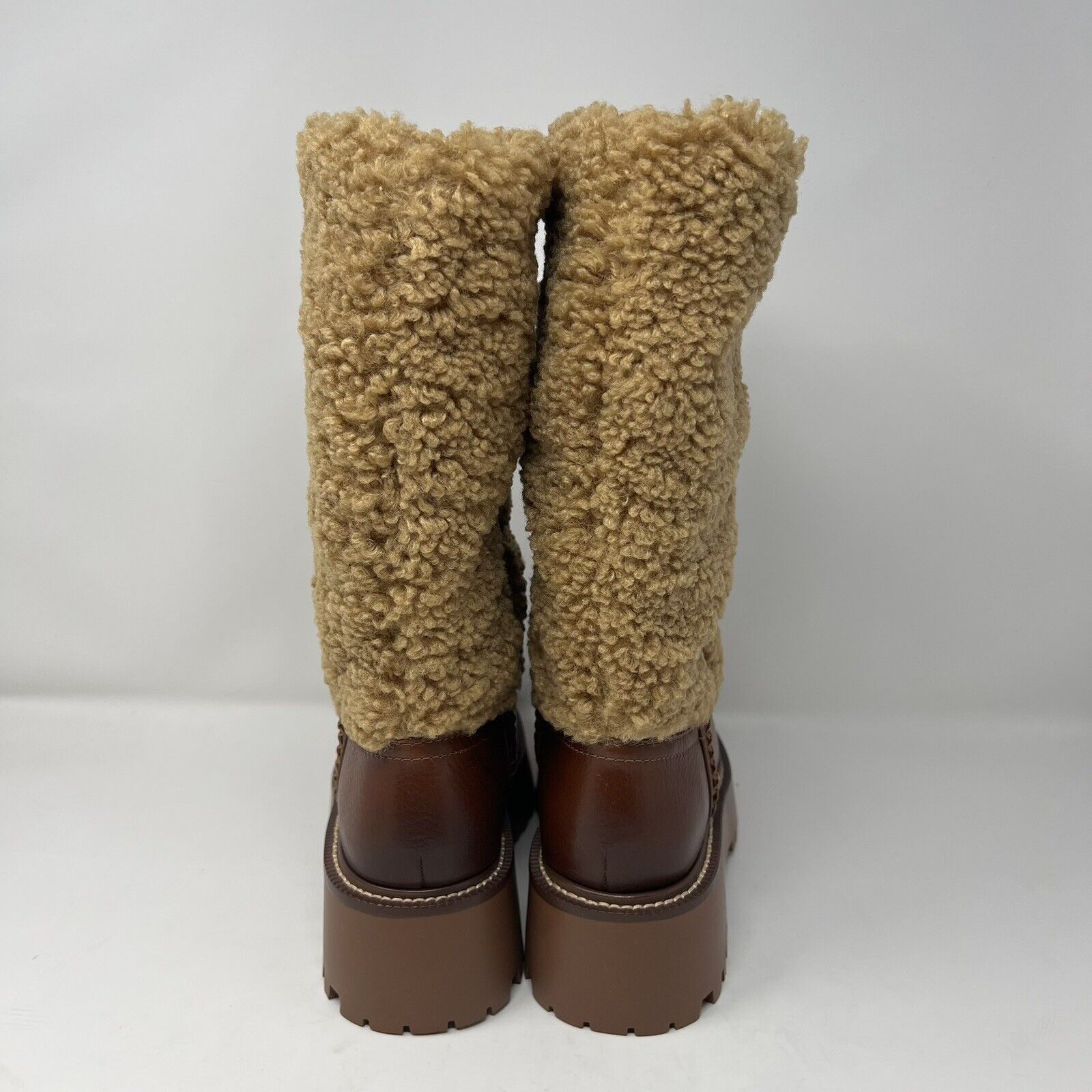 Sam Edelman Sam Edelman Women Elfie Leather Platform Sherpa Boot 7.5 Size US 7.5 / IT 37.5 - 4 Thumbnail
