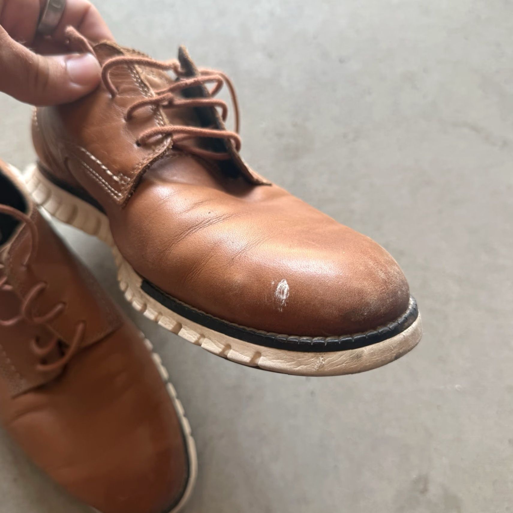Cole Haan Cole Haan Zerogrand Plain Toe Oxford Mens Size 9 British Tan Brown C35591 Size ONE SIZE - 5 Thumbnail