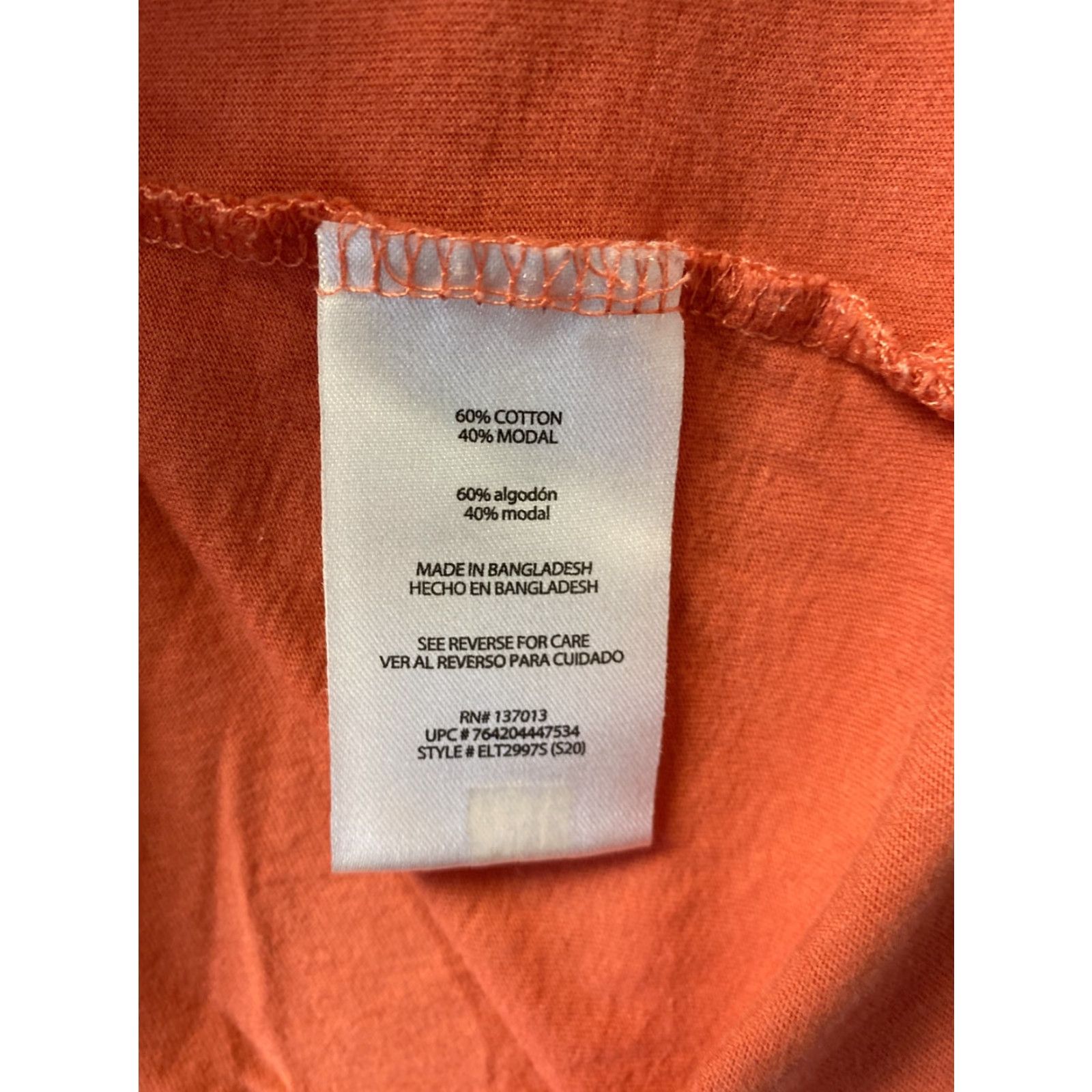 Eddie Bauer Eddie Bauer T-Shirt Womens S V-Neck Short Sleeve Pullover Coral 108-57 Regular Size Small Women Shirt Size S / US 4 / IT 40 - 7 Thumbnail