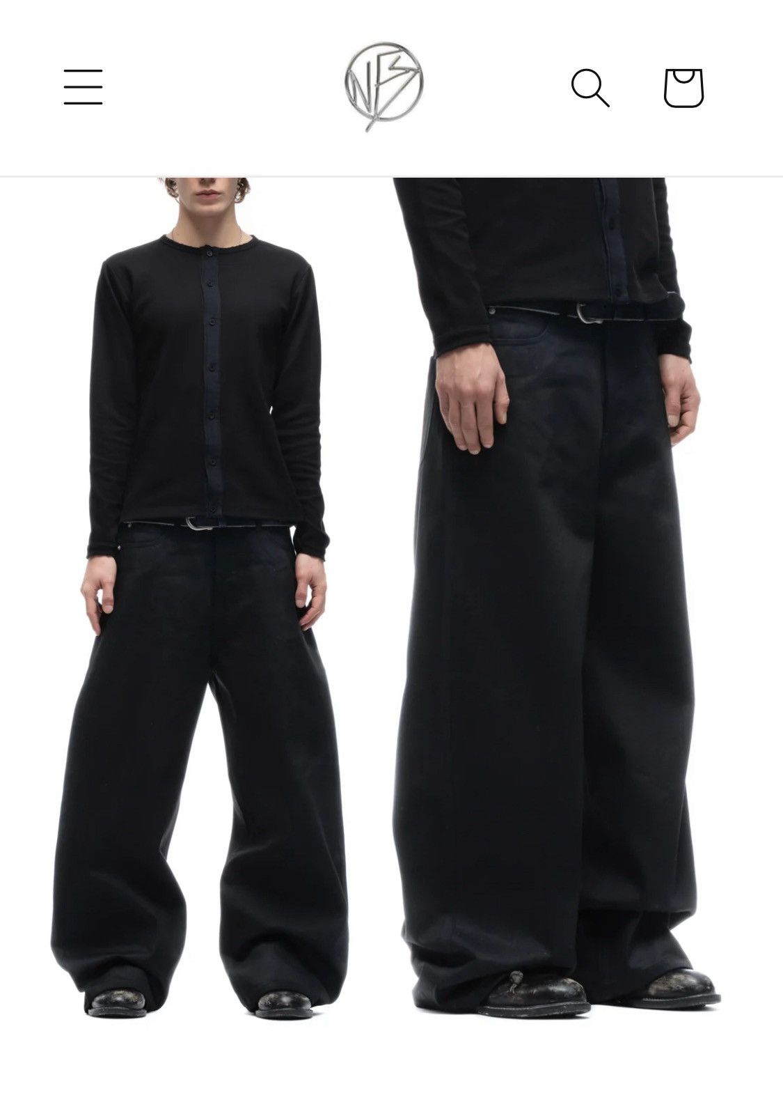 No Faith Studios No Faith Studios Raw Denim Japanese Ultra Loose Fit Black M Size US 32 / EU 48 - 8 Thumbnail