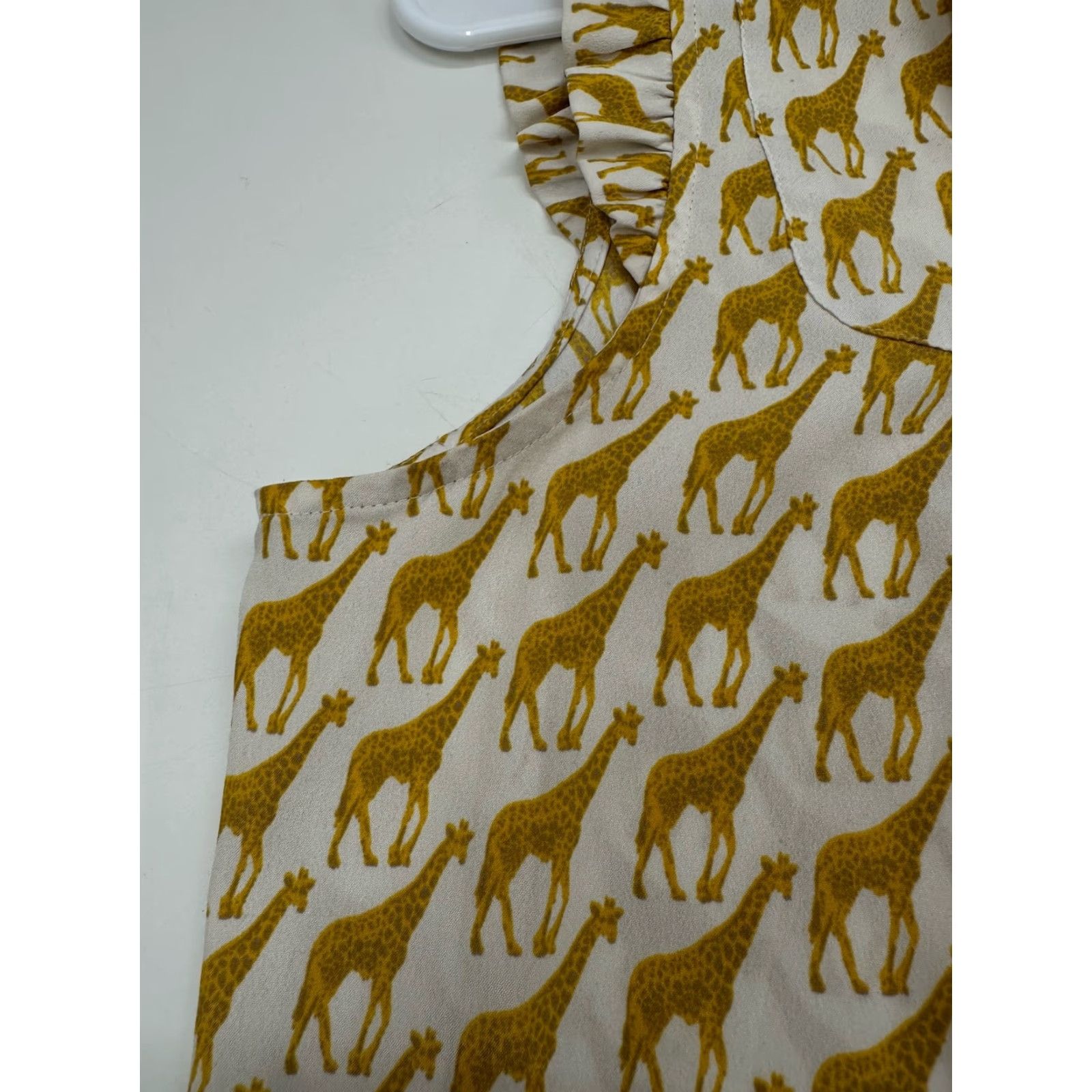 Tommy Hilfiger Tommy Hilfiger Womens Tank Top Size Large Button Up Giraffe Yellow Necktie Size L / US 10 / IT 46 - 4 Thumbnail