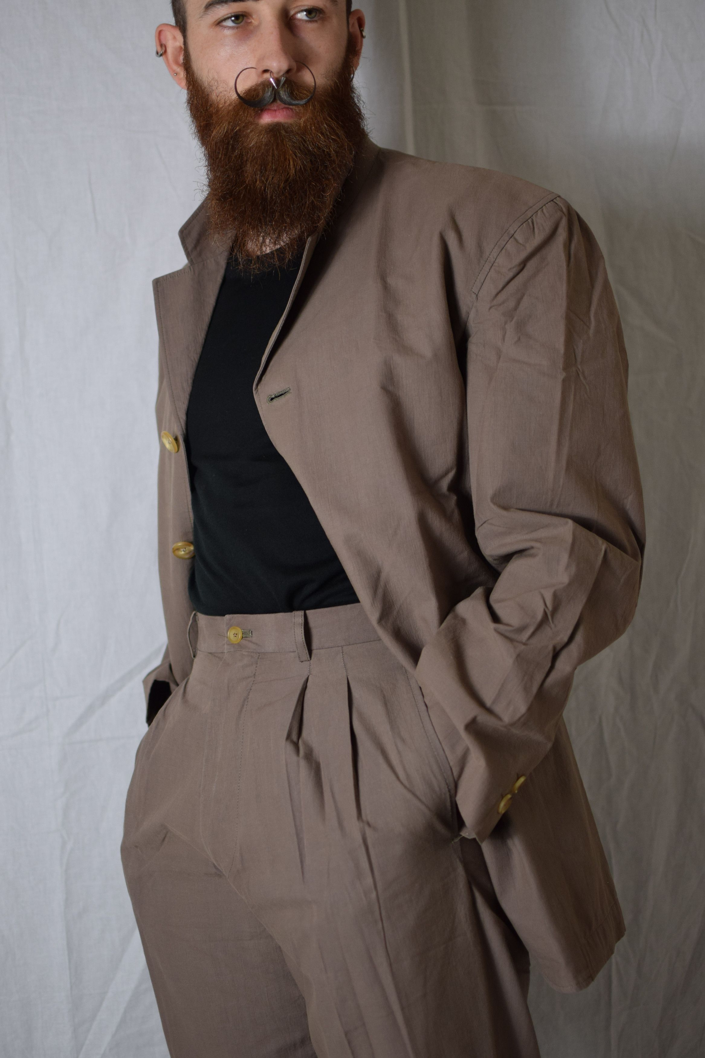 Yohji Yamamoto YYPH Archive Khaki Blazer Size 52R - 4 Thumbnail
