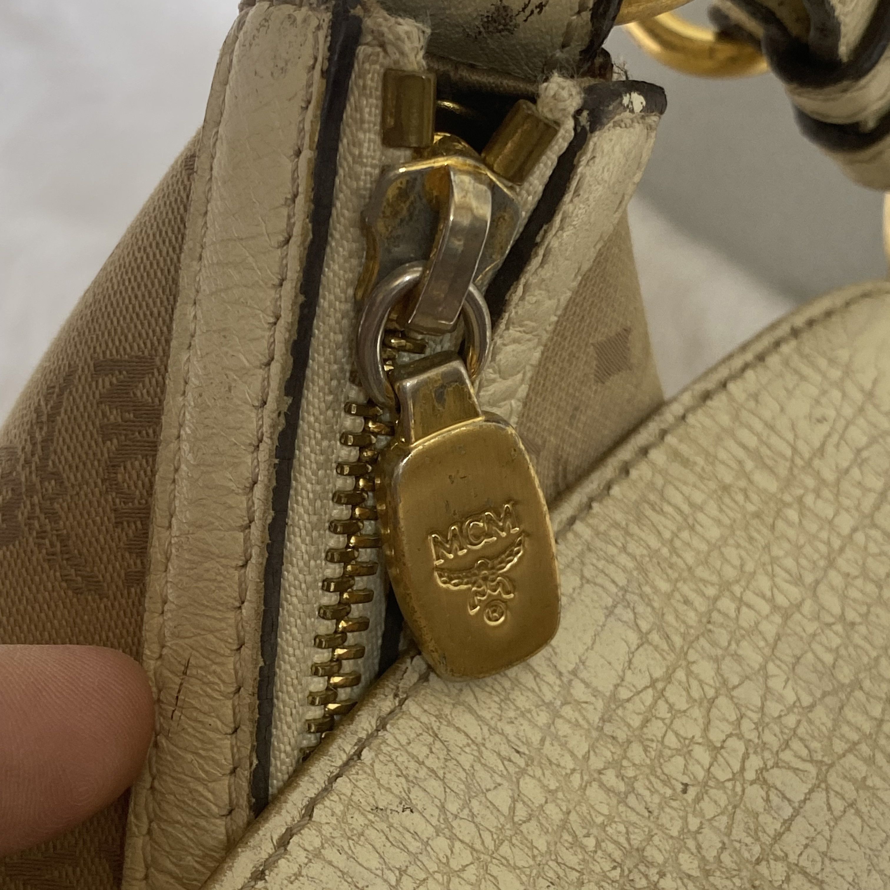 MCM Vintage Brown Monogrammed Canvas Leather Hobo Shoulder Bag Size ONE SIZE - 10 Thumbnail