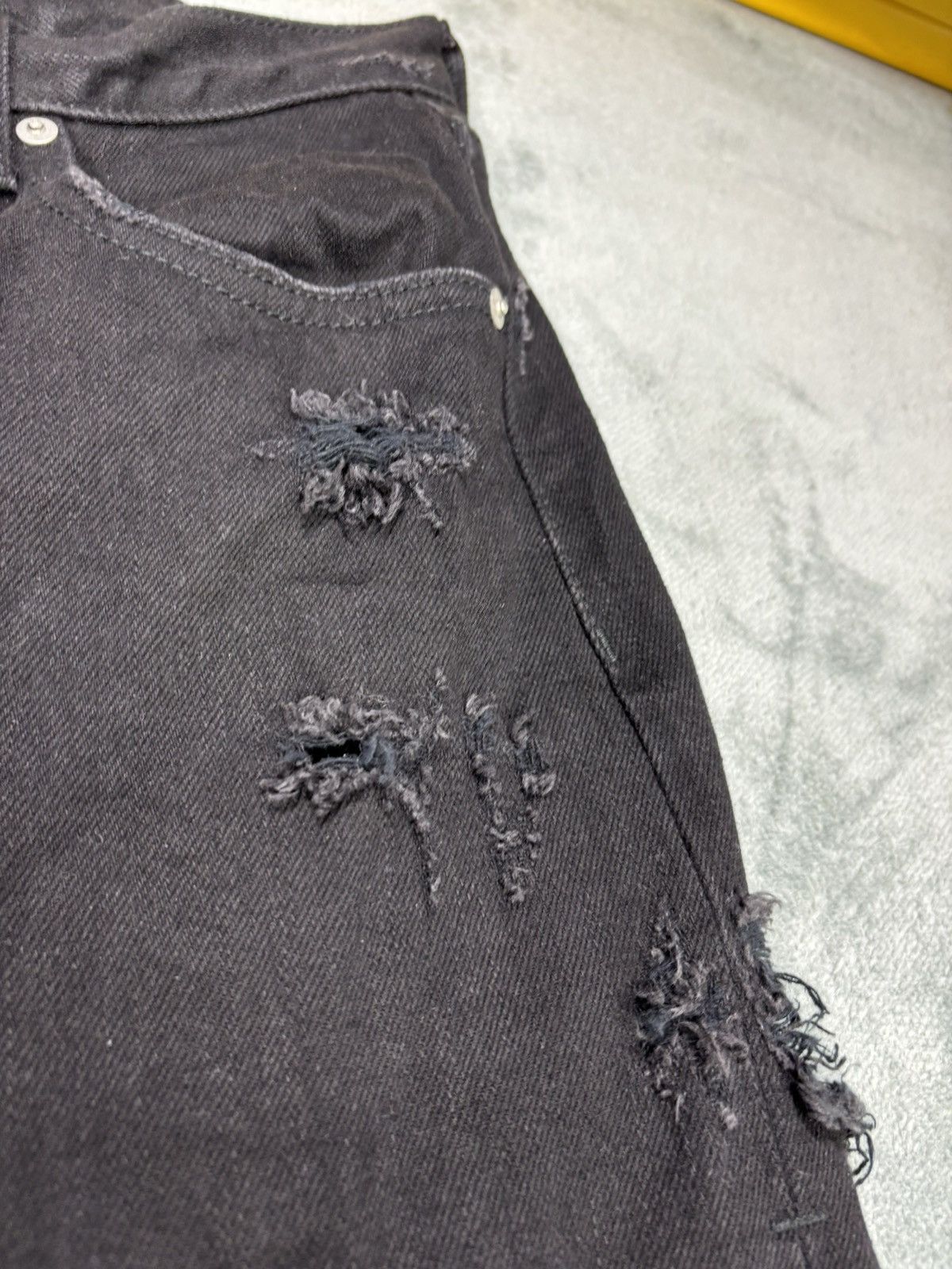 14th Addiction Gyda Superbalck Distressed Denim Jeans. S0164 Size US 27 - 6 Thumbnail