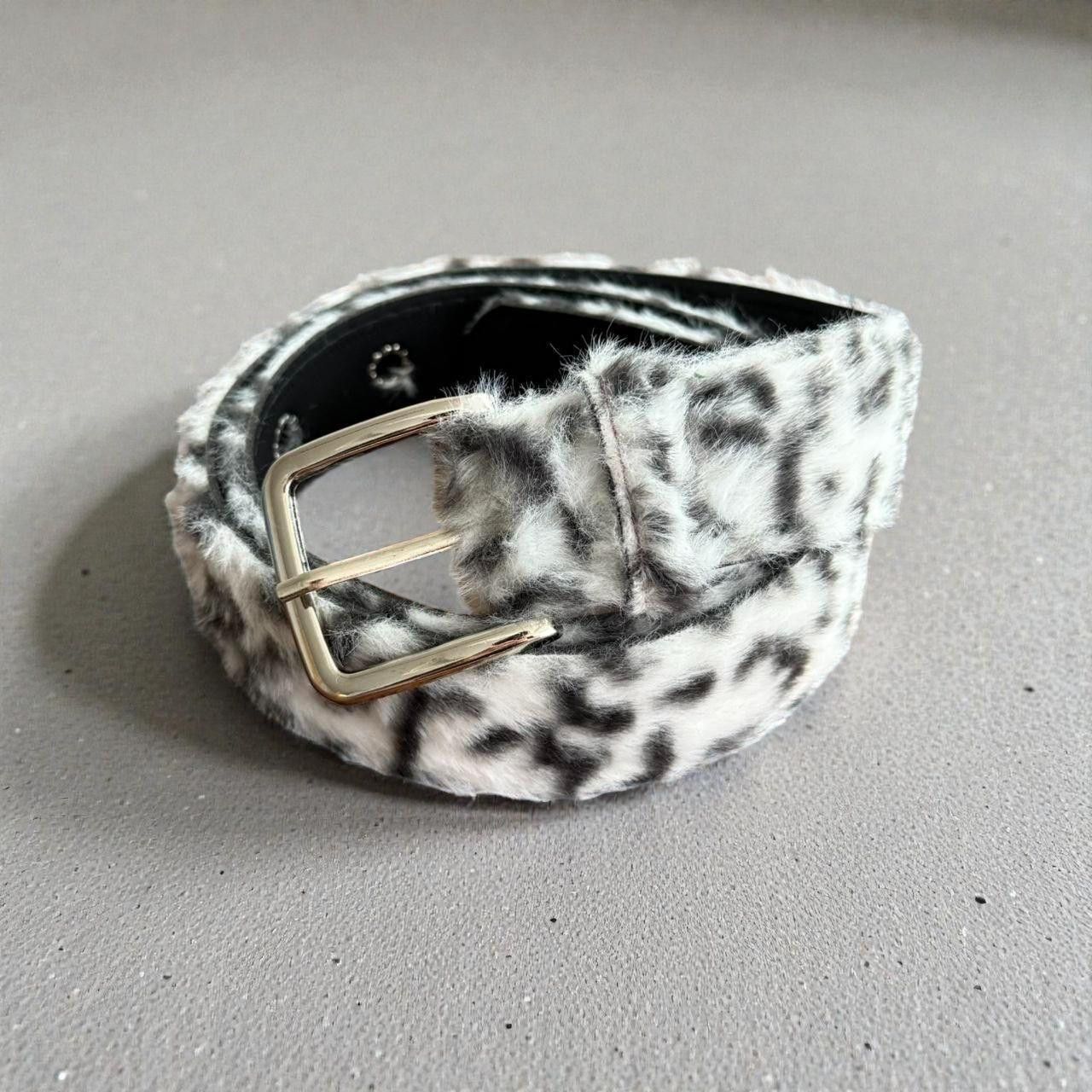 Other White Leopard Print Western Belt Size ONE SIZE - 2 Thumbnail