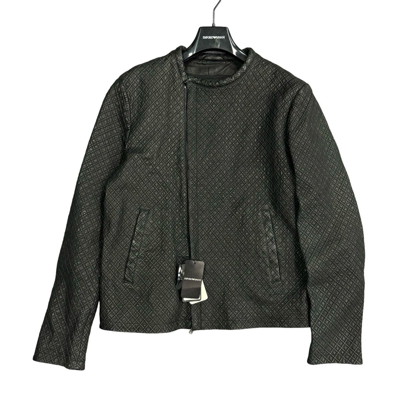 Emporio Armani SS2004 Emporio Armani Symmetry Leather Jacket (M