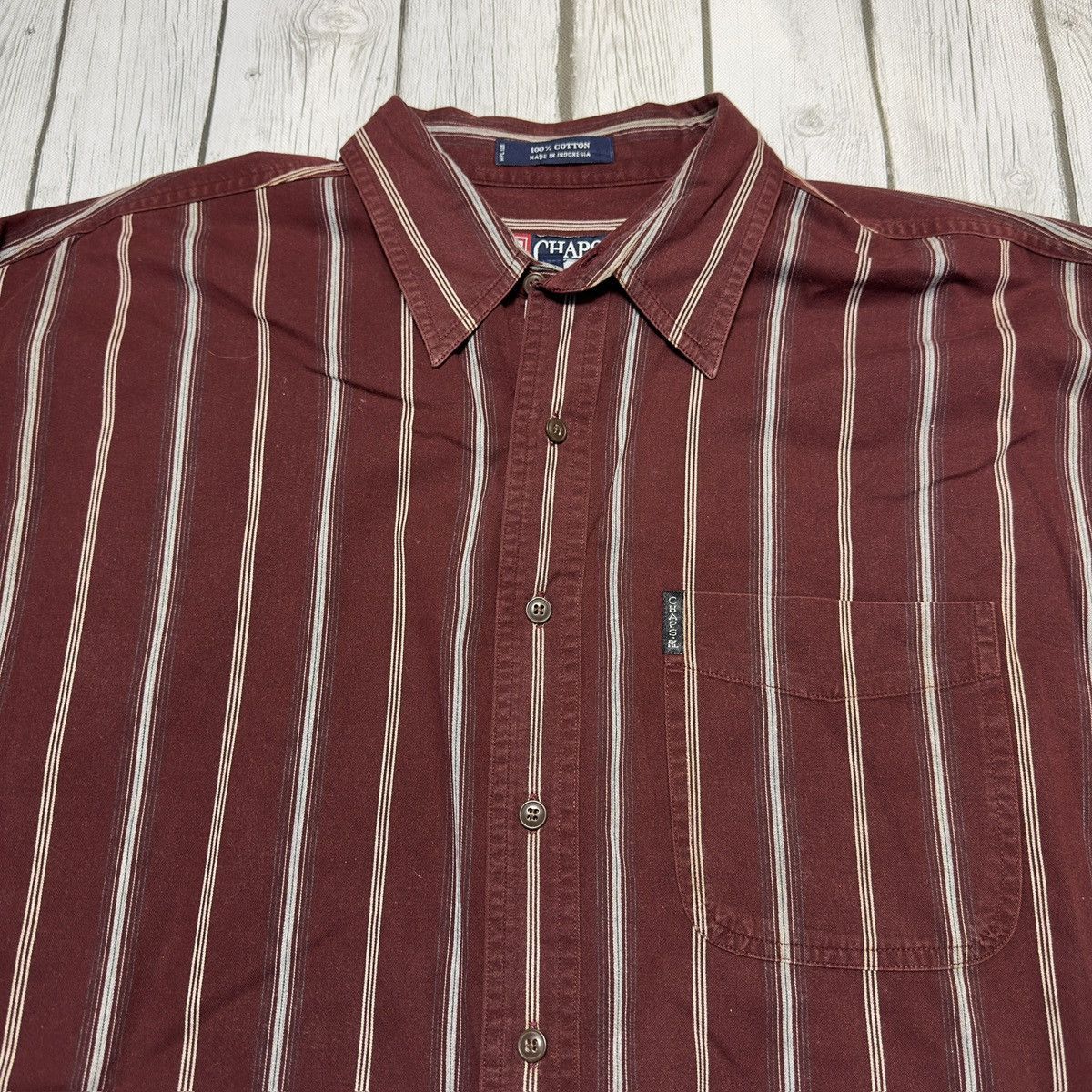 Chaps Ralph Lauren × Vintage Vintage Chaps Ralph Lauren striped shirt Size US XL / EU 56 / 4 - 3 Thumbnail