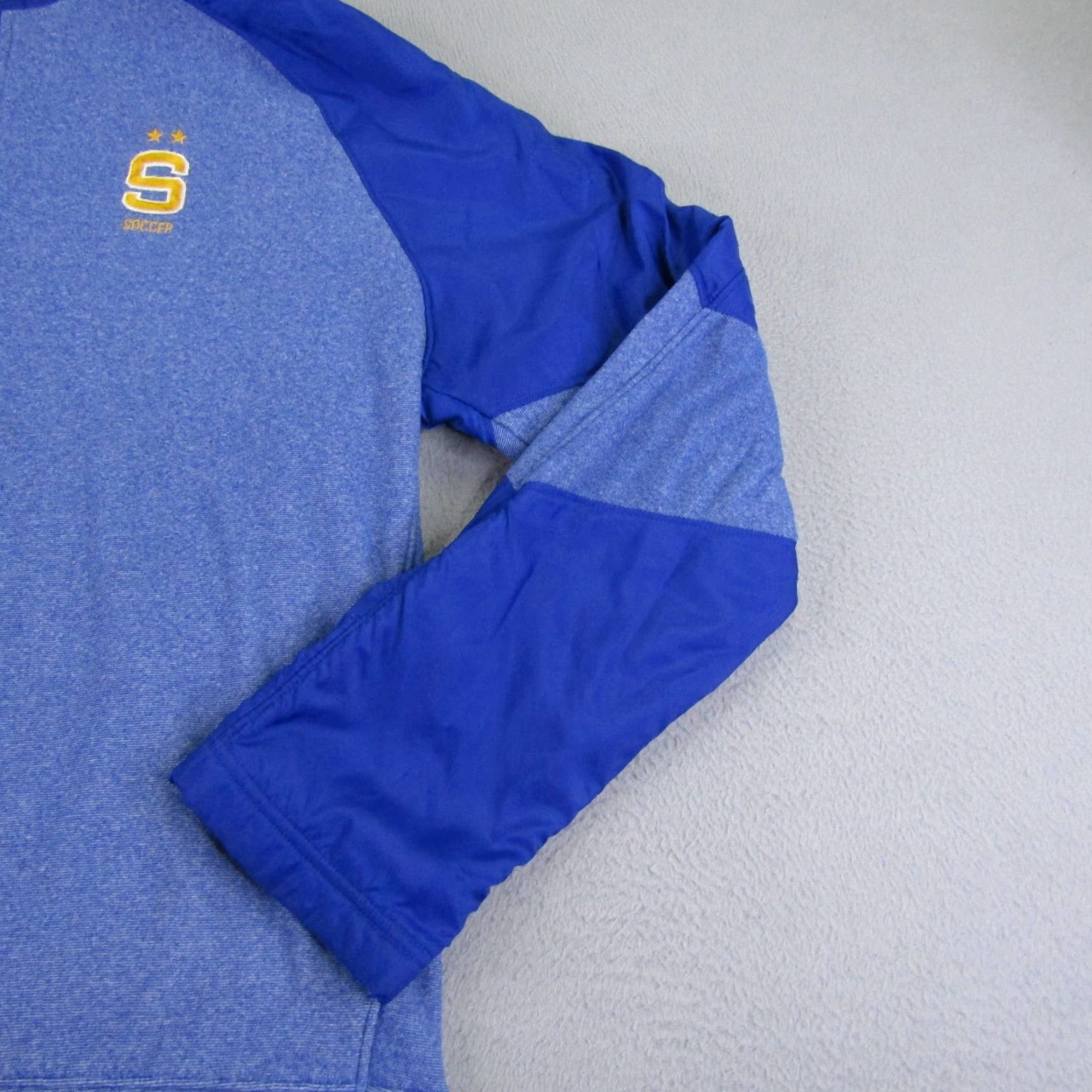 Under Armour Under Armour Soccer Cold Gear Sweater Mens Medium Blue Windbreaker Quarter Zip Mock Neck Pullover Long Sleeve Size US M / EU 48-50 / 2 - 2 Thumbnail