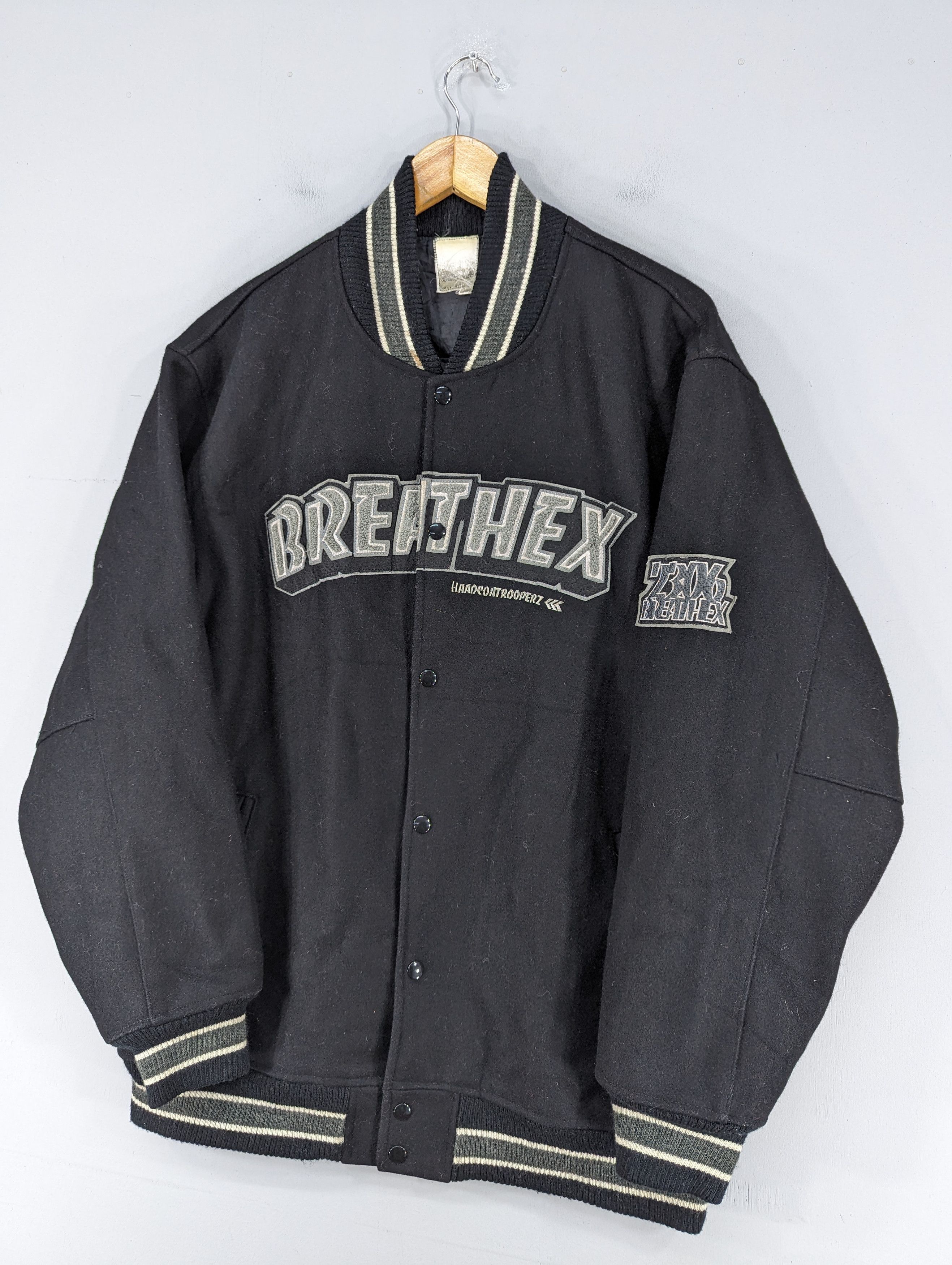 Japanese Brand 🔥RARE🔥Vintage Breathex Mathafooka Wool Varsity Jacket Size US XL / EU 56 / 4 - 3 Thumbnail