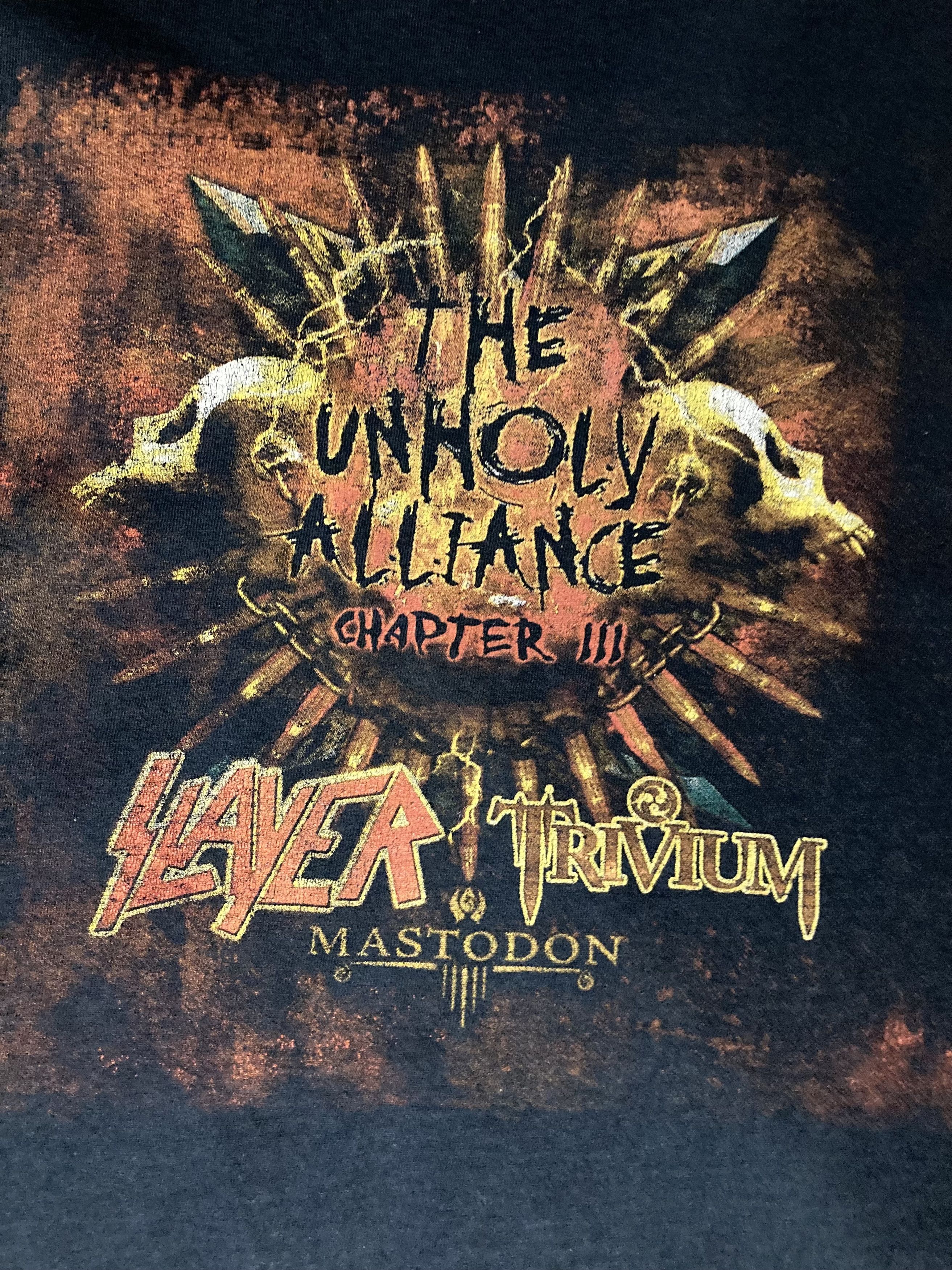 Slayer Rare 2008 Unholy Alliance Slayer Trivium Mastodon Tour Tee Size US XL / EU 56 / 4 - 4 Thumbnail